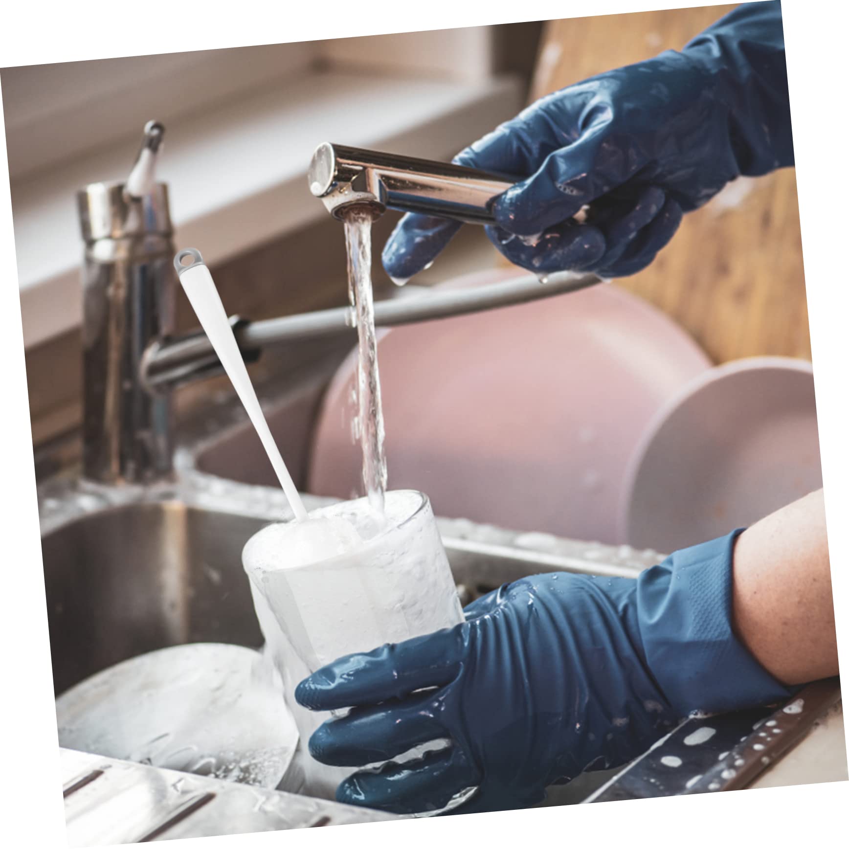 4 Ensembles Kit de Nettoyage de Bouteilles Brosse Éponge Brosse Bouteille pour Nettoyage de Verres et Contenants Design Ergonomique et Matériaux Sûrs