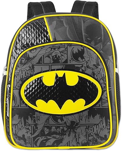 Miniatura 2 de Batman Mochila para niños en edad preescolar Mini mochila de lujo de 12 pulgadas de Batman para niños (paquete de suministros escolares atman),