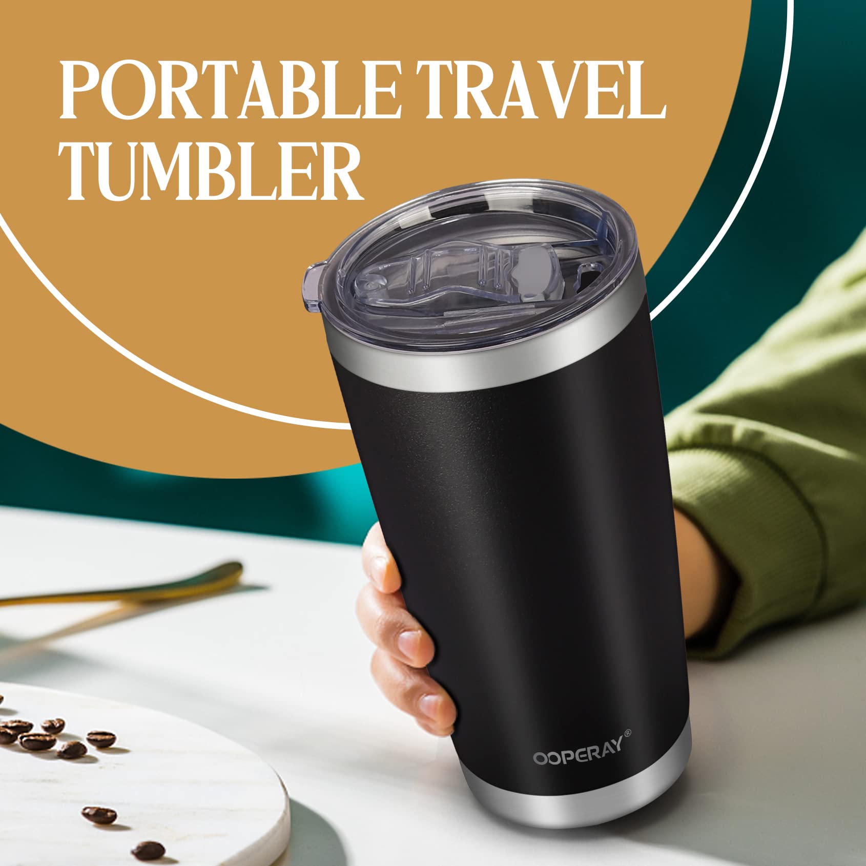 Aottom 20oz Stainless Steel Tumbler - Birthday & Retirement Gifts For Dad With Leak-Proof Lid