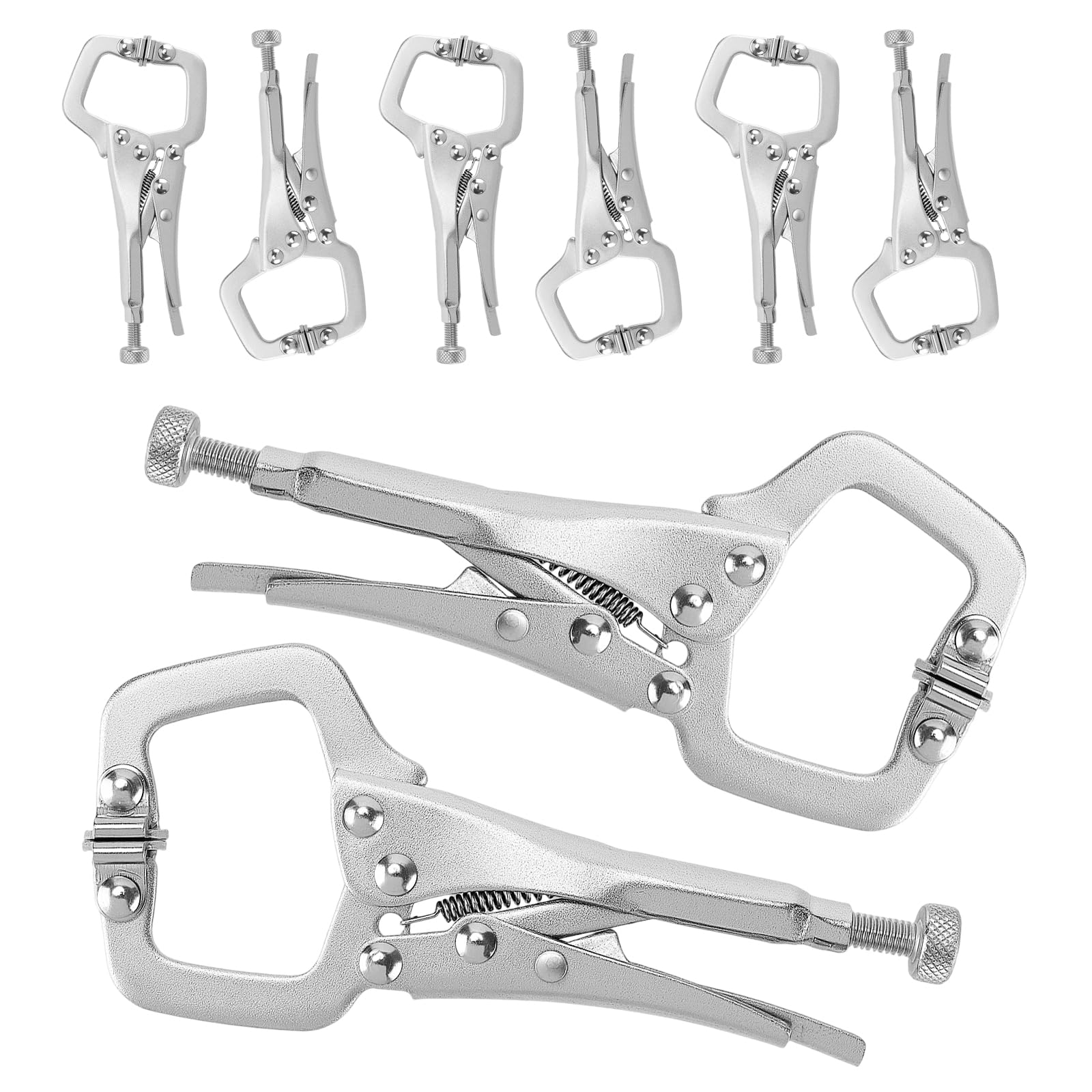 SENJEOK 8 PCS Small C Clamp Pliers