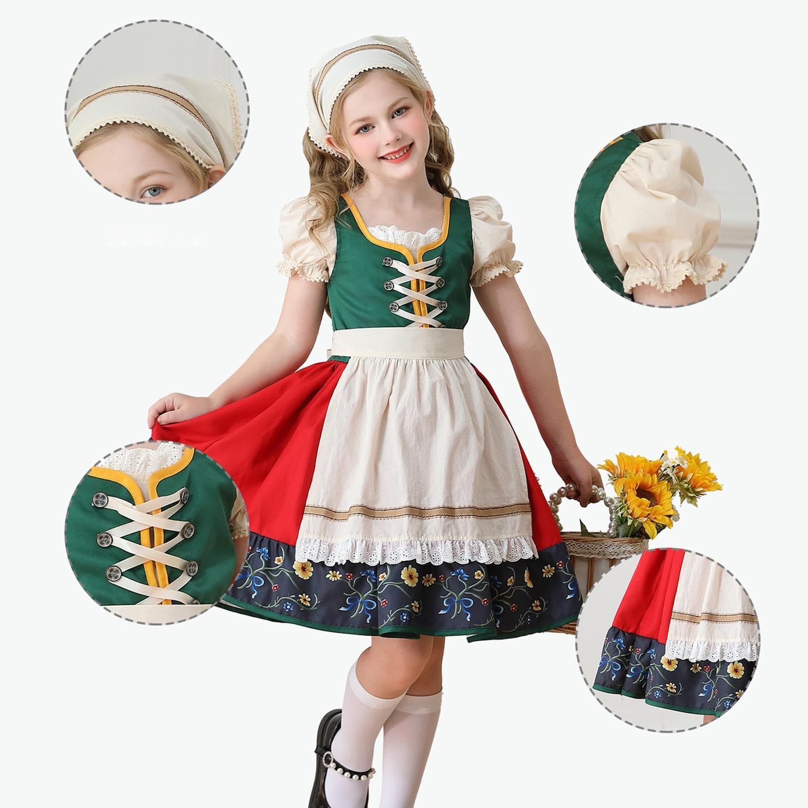Ragazze Oktoberfest Costume - Abito cosplay Oktoberfest tedesco