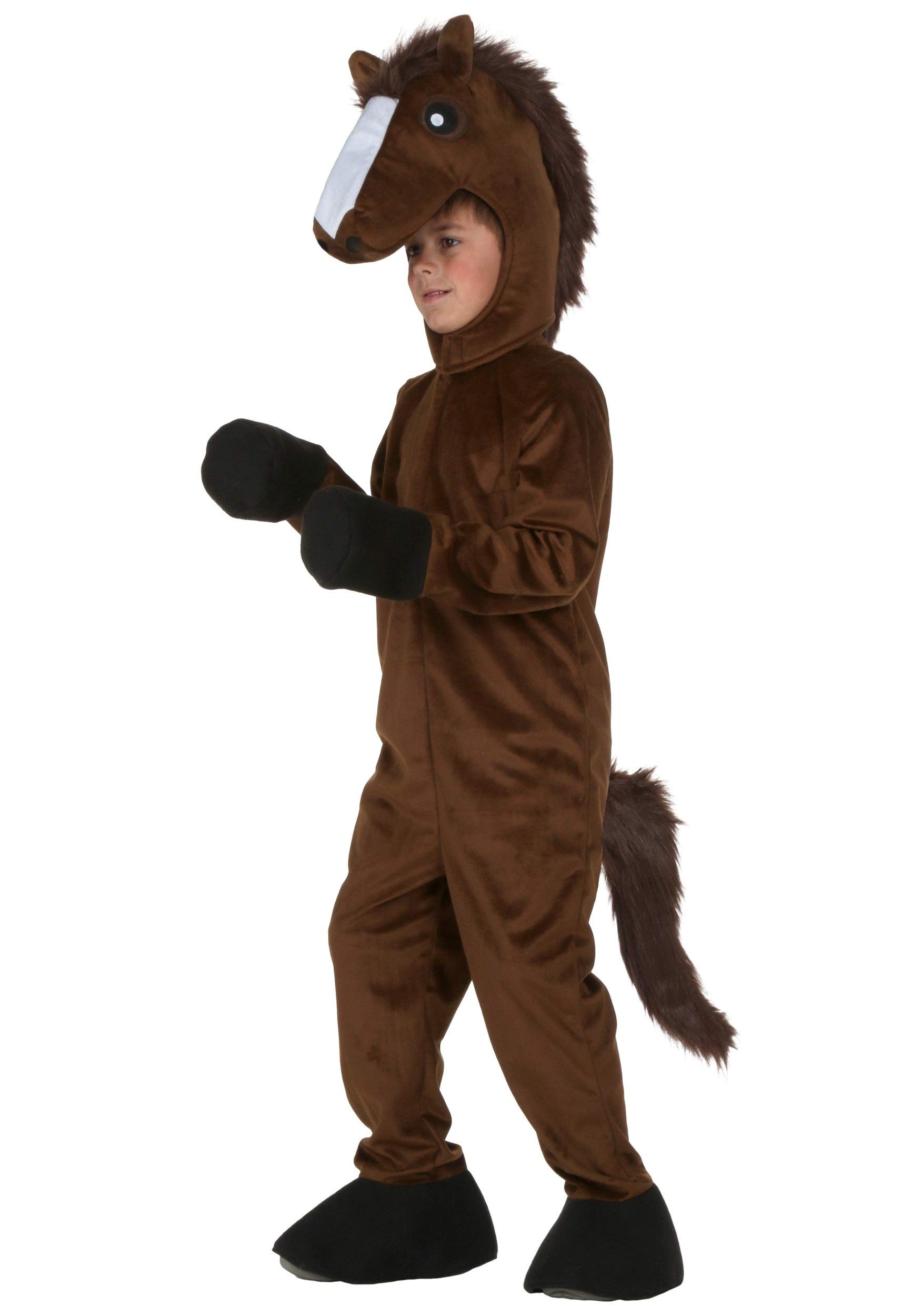 Kids Horse Halloween Costume | Fun Horse Jumpsuit and Headpiece for Boys and Girls | Ideal for Dress-Up and Trick-or-Treating