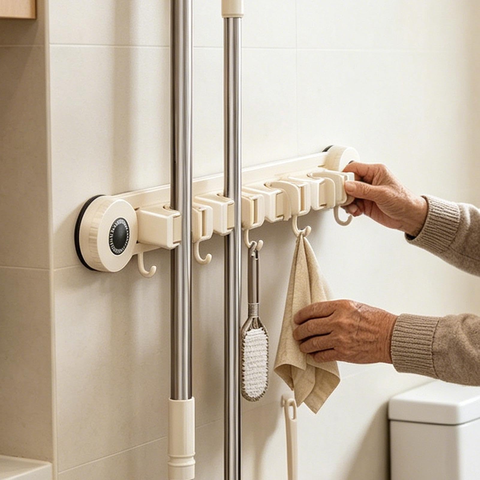 Porta Da Parete Supporti A Antiruggine Multiuso Resistenti A Carichi | Organizer Da Parete Per Scope Per Dormitorio Ufficio Appartamento Camera Da Soggiorno Bagno