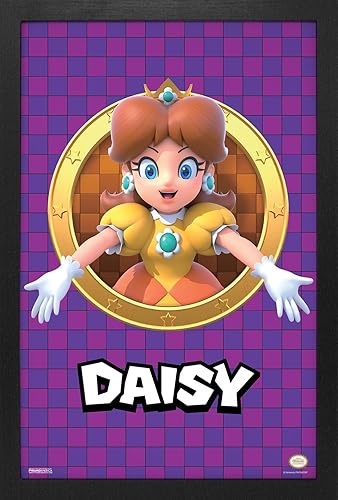 Pyramid America - Póster enmarcado para pared, diseño de margaritas en 3D, diseño de puerto 3D, 11 x 17 pulgadas