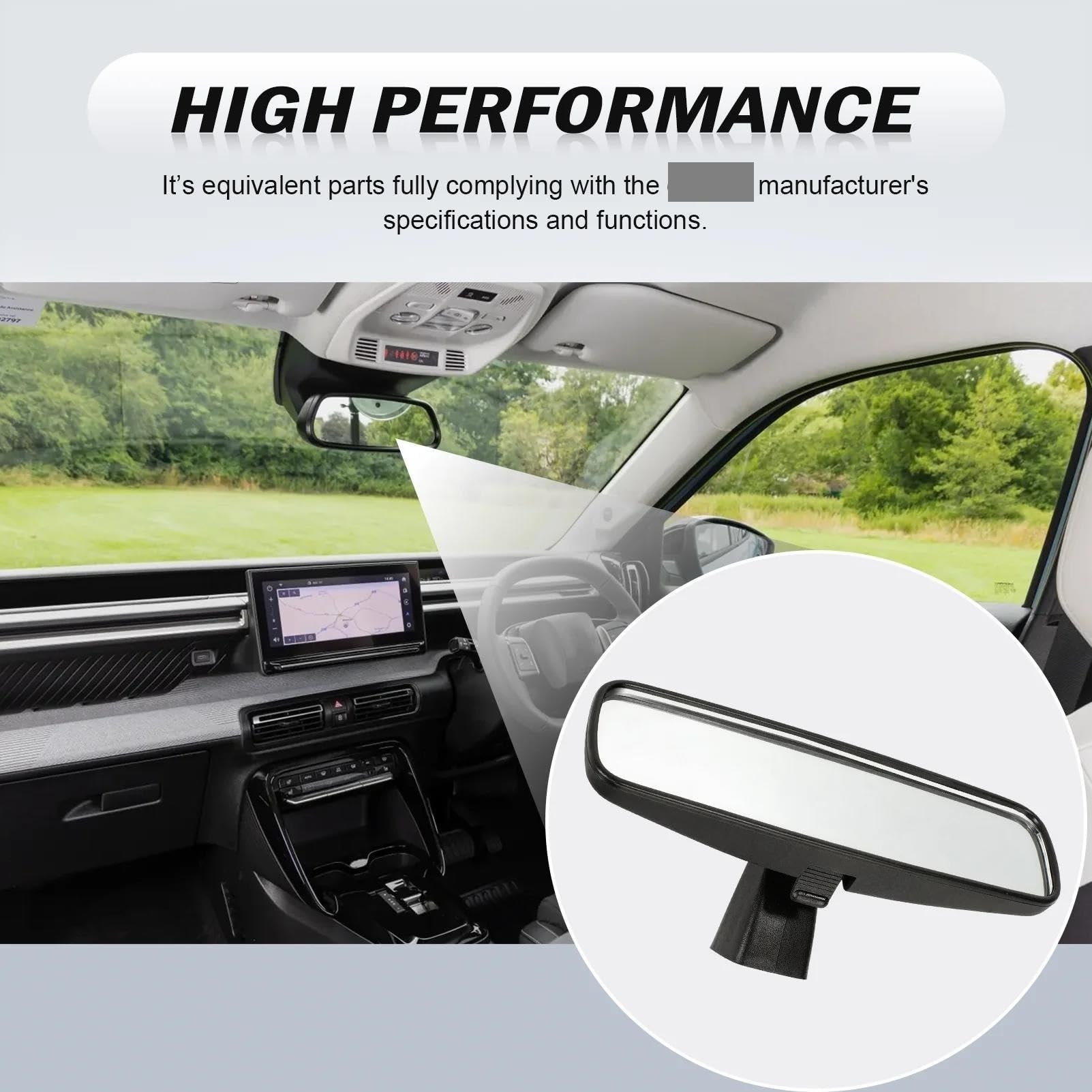 Miroir Auto Interieur Rétroviseur Intérieur 8153LN 1 Pièce Pour Citroen Pour C3 Pour C4 Rétroviseur intérieur voiture
