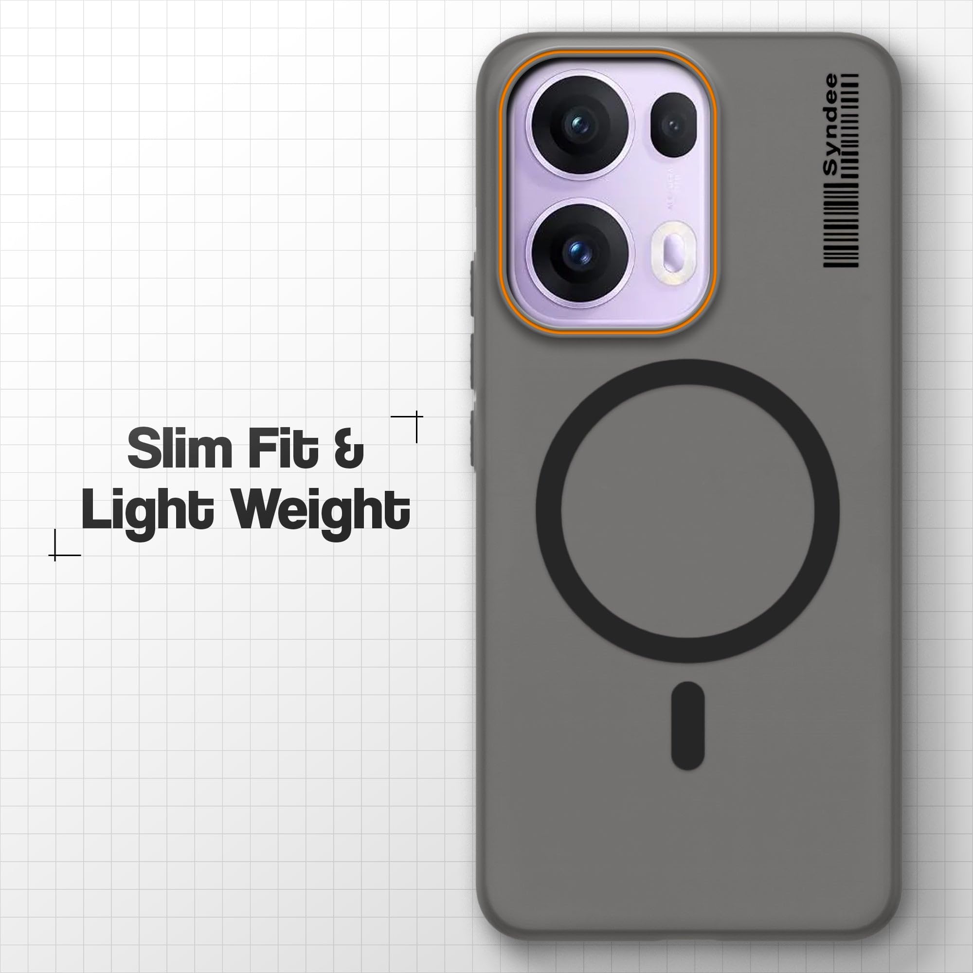 DL3 Mobilak Case Back Cover for Xiaomi 15T, Sleek Frosted Translucent Back Only Compatible with Wireless Magnetic Accessories | Anti-Scratch Shockproof Phone Case (Black)