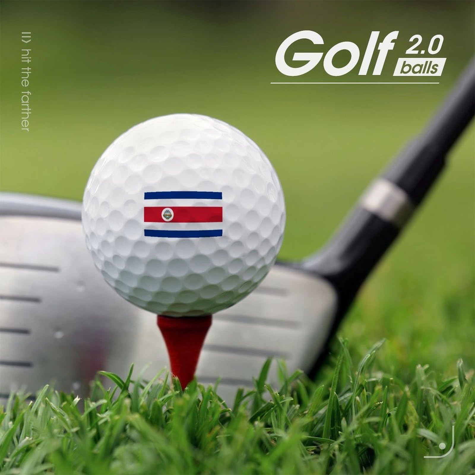 Personalisierte Golfbälle Mit Costa Rica-Flagge Doppelseitig Bedruckte Wiederverwendbare Gummigolfbälle Cooles Golfzubehör Für Golfliebhaber Väter Und Ehemänner