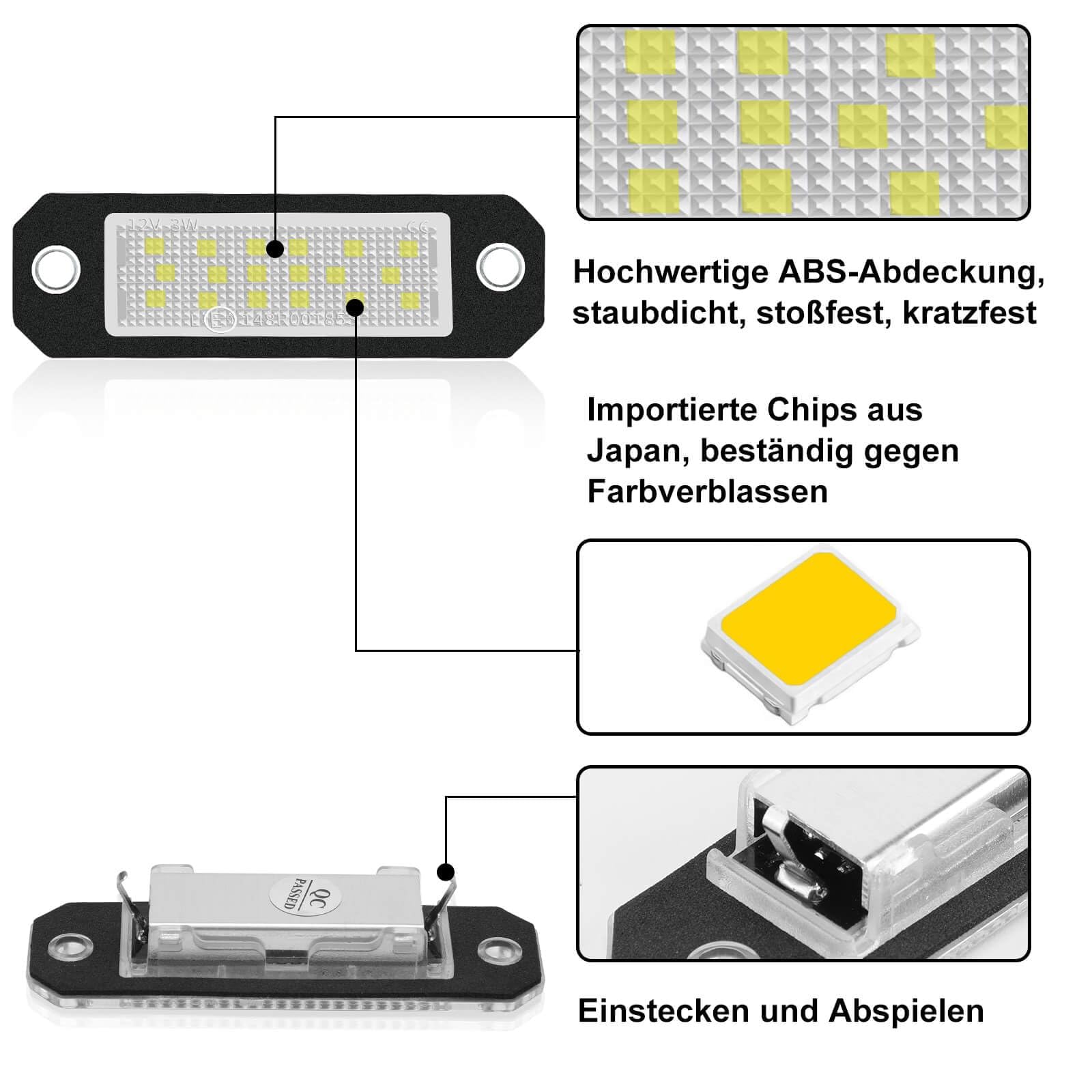Kennzeichenbeleuchtung Kompatibel mit VW T5