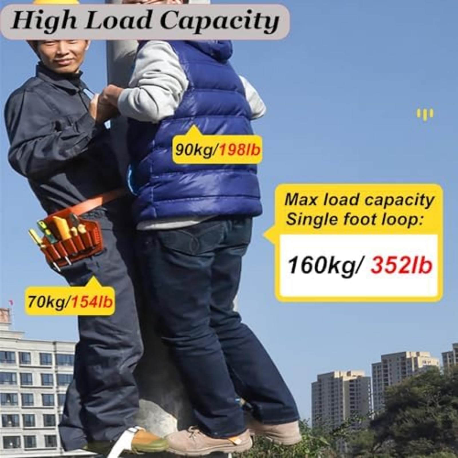Scarpe da Arrampicata Regolabili durevoli per elettricisti - Equipaggiamento Professionale Lineman con Punte sicure, Ideale per la Manutenzione dei Pali di utilità e l'arrampicata degli Alberi