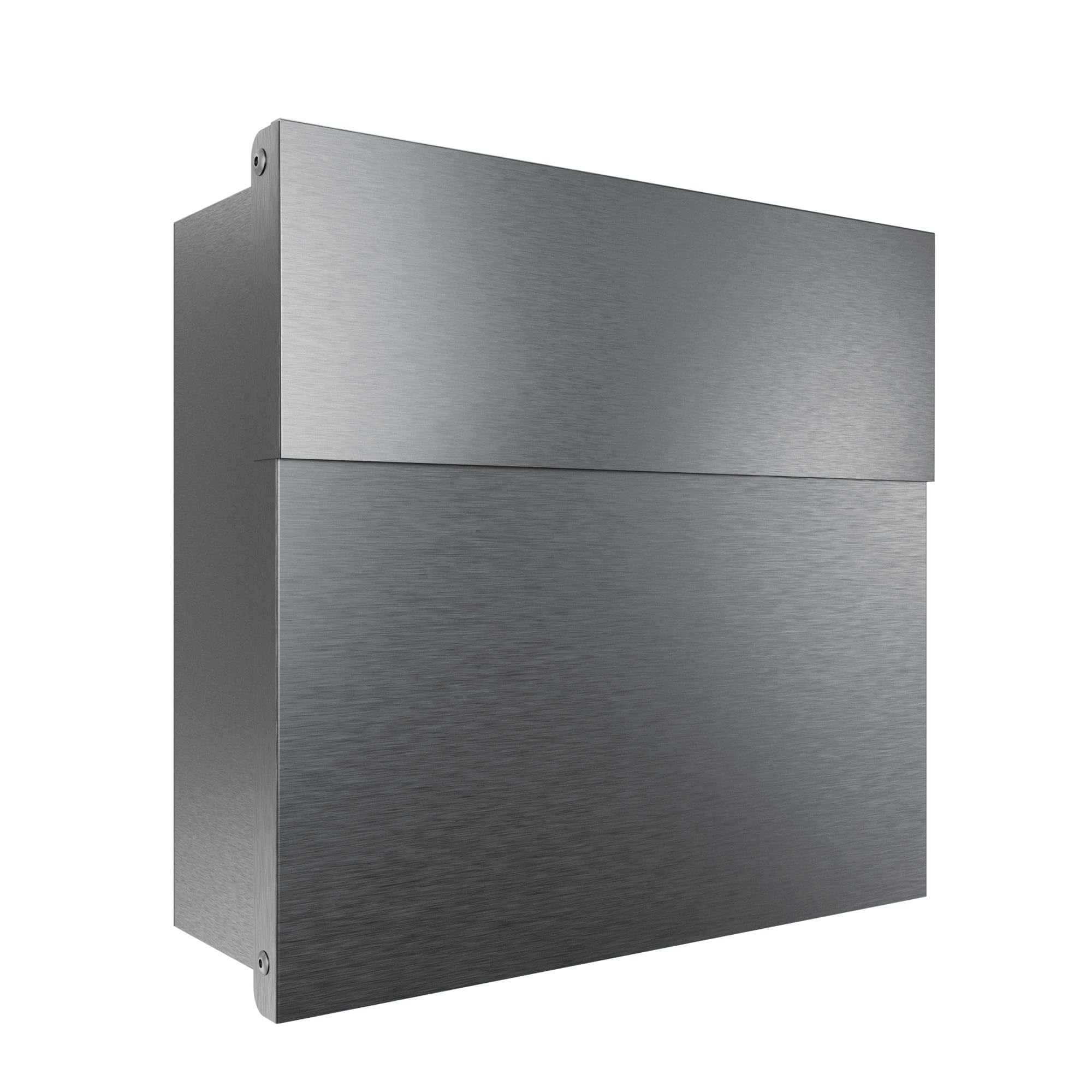 iLoveParcels Mayfair Wall Mounted Outdoor Letterbox – Lockable Anti Theft Steel Post Box A4 Letter Capacity Weatherproof Outdoor Letter Box for Home & Apartments Marine Grade Stainless Steel