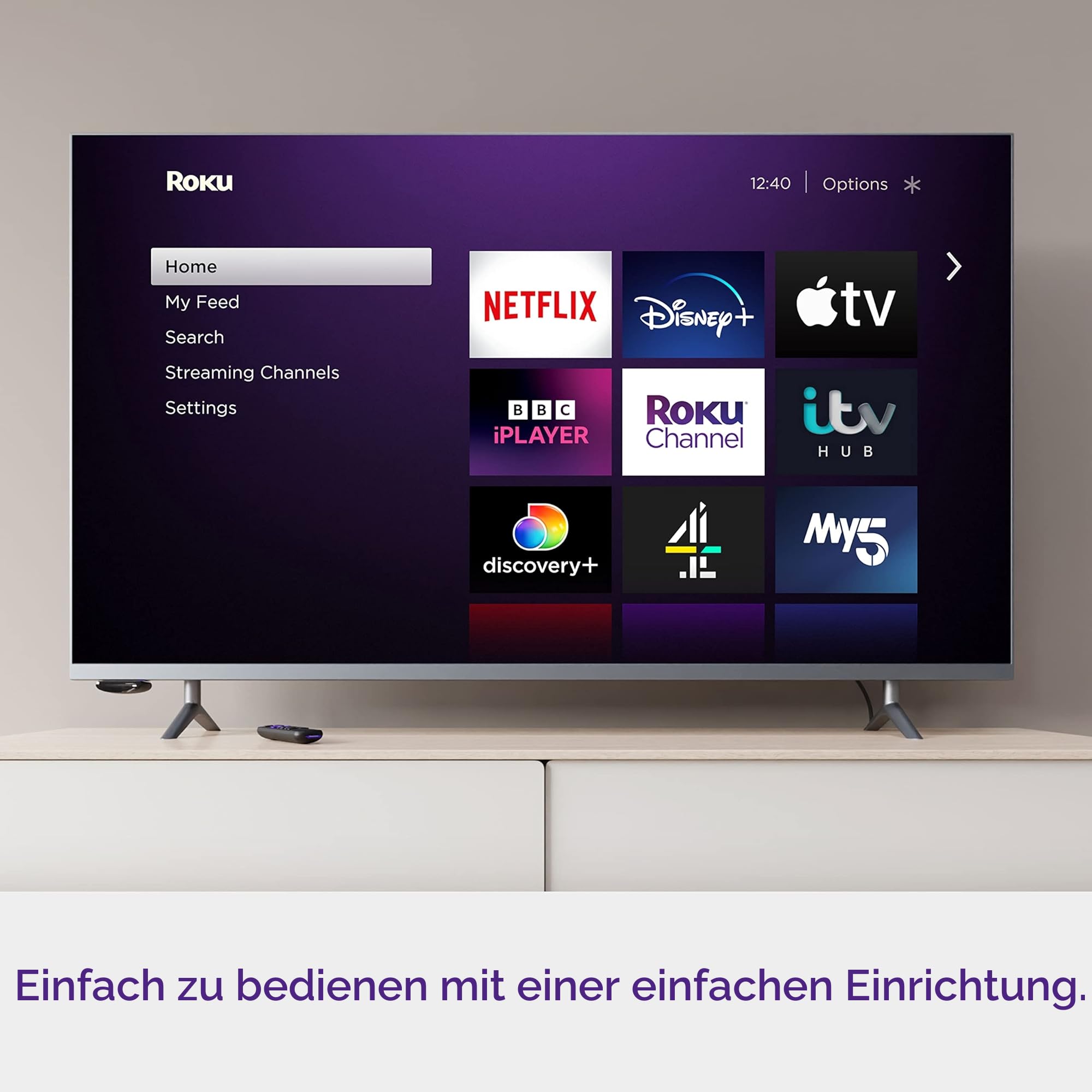 Roku Express 4K | HD/4K/HDR Streaming Media Player | Funktioniert nur in Deutschland