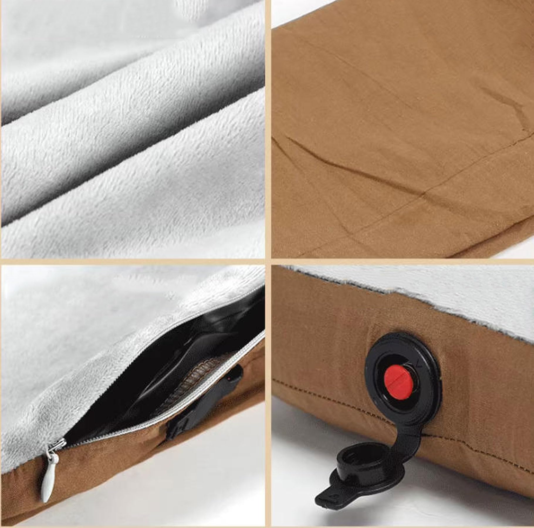 Luminexia Cuscino Gonfiabile Campeggio,Cuscino da Viaggio Ultraleggero Comprimibile Portatile,Comodo Cuscini Gonfiabili Ergonomico（39 * 25 * 6CM）