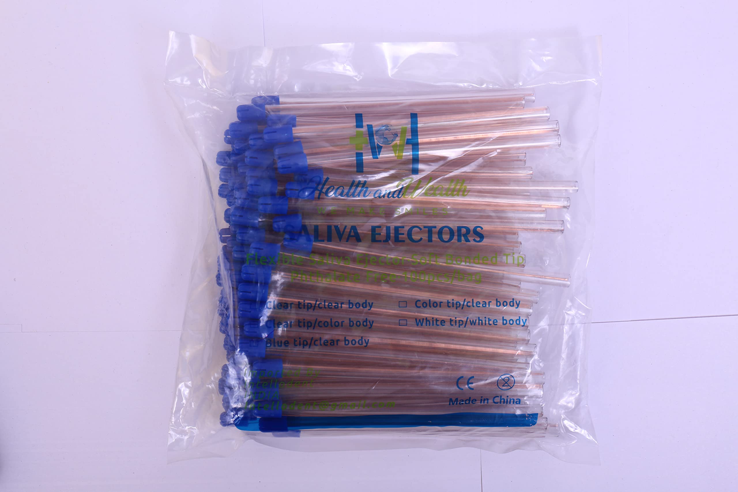 H W Dental Saliva Ejectors 100 pcs pack of 2