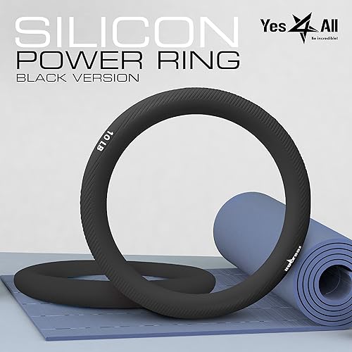 Miniatura 7 de Yes4All Anillo de potencia de 10 libras, anillo de peso, círculo pesado, pesas rusas para ejercicio de yoga, aeróbicos, fitness en casa,