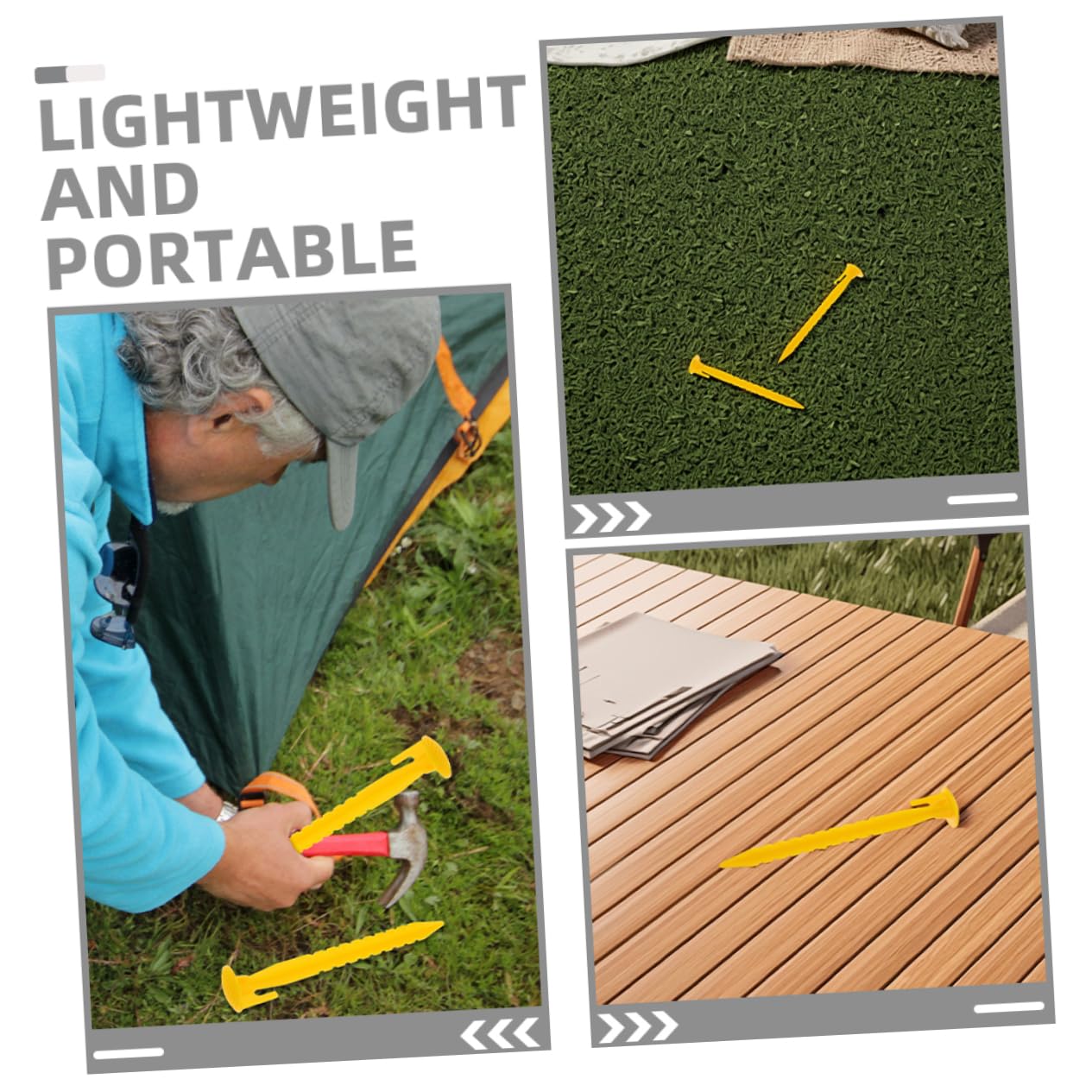 POPETPOP 36piezas Estacas De Plástico para Carpas Reutilizables para Acampar Anclaje para Toldo De Playa