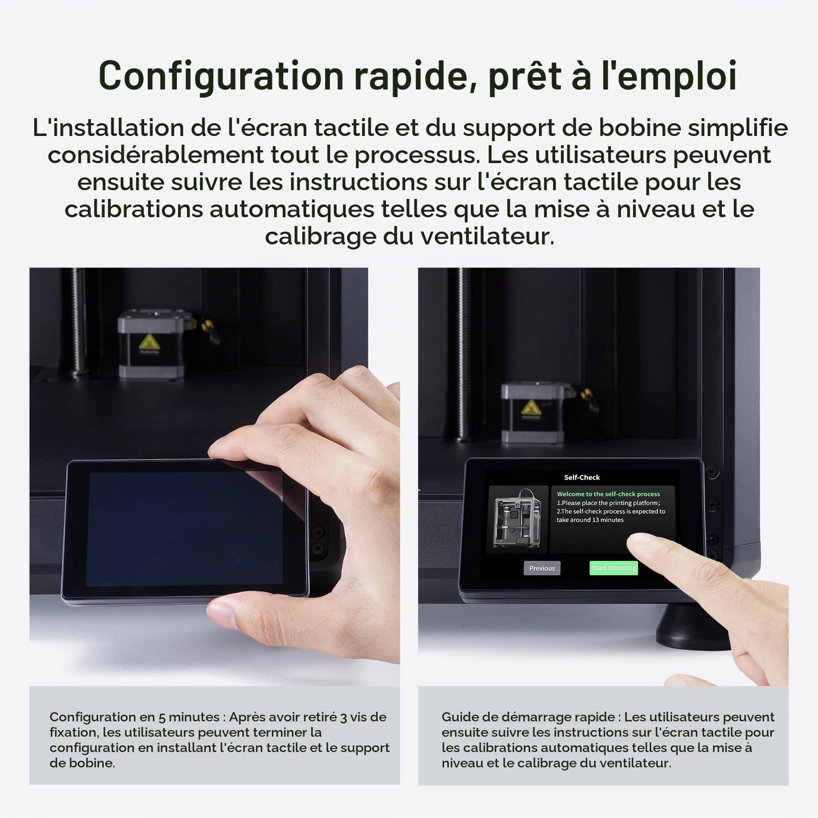 Creality K2 SE Imprimante 3D, Prend en Charge l'impression Multicolore (CFS nécessaire), Haute Vitesse de 500 mm/s, nivellement Automatique, contrôle des Vibrations, imprimante de Bureau compacte