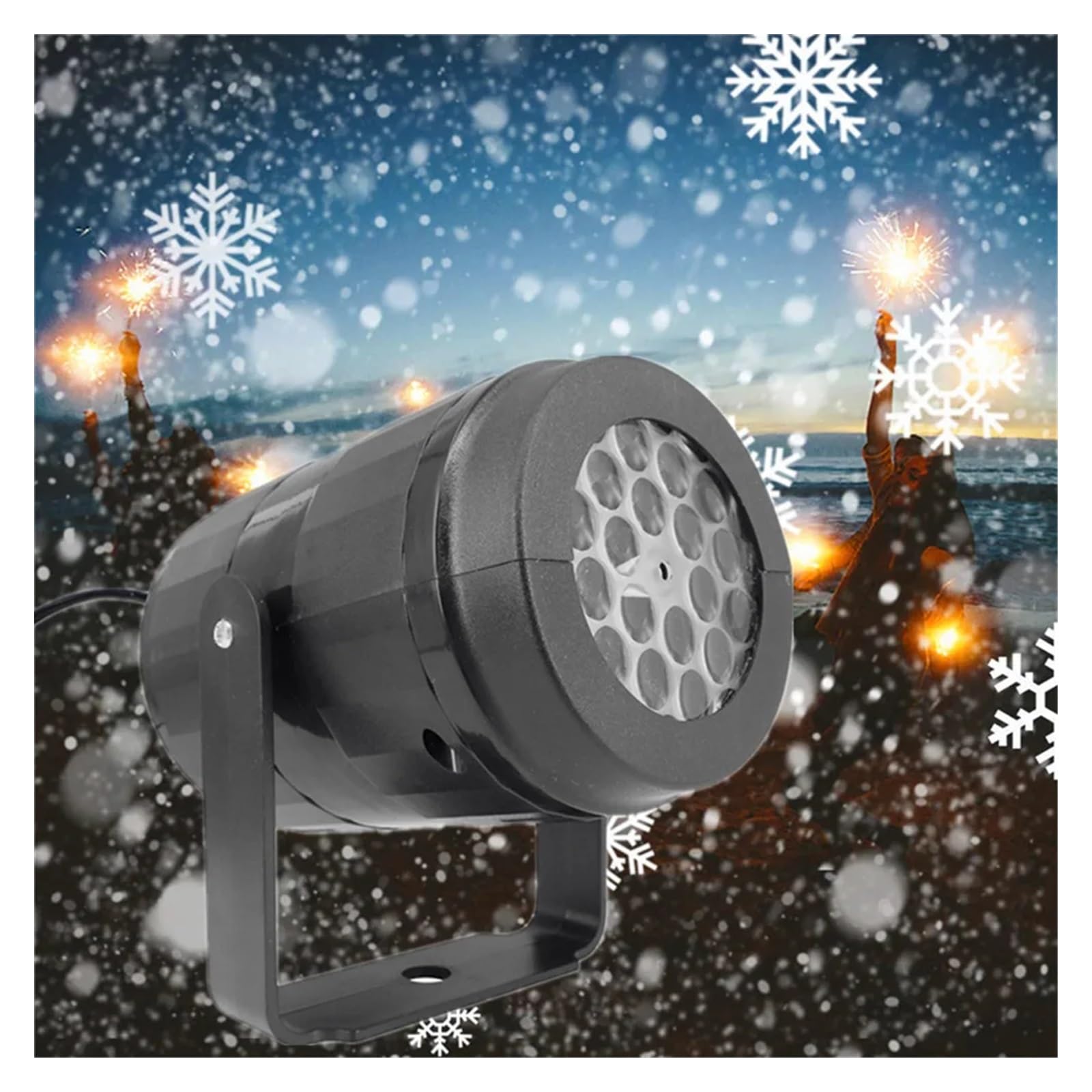 Lampe de projecteur、 Projecteur de flocons de nei LED 4W, lumières de fête de noël, lumières de scène rotatives, motif de noël, éclaira de vacances, décorat de jardin extérieur 、 décoration de cour ex