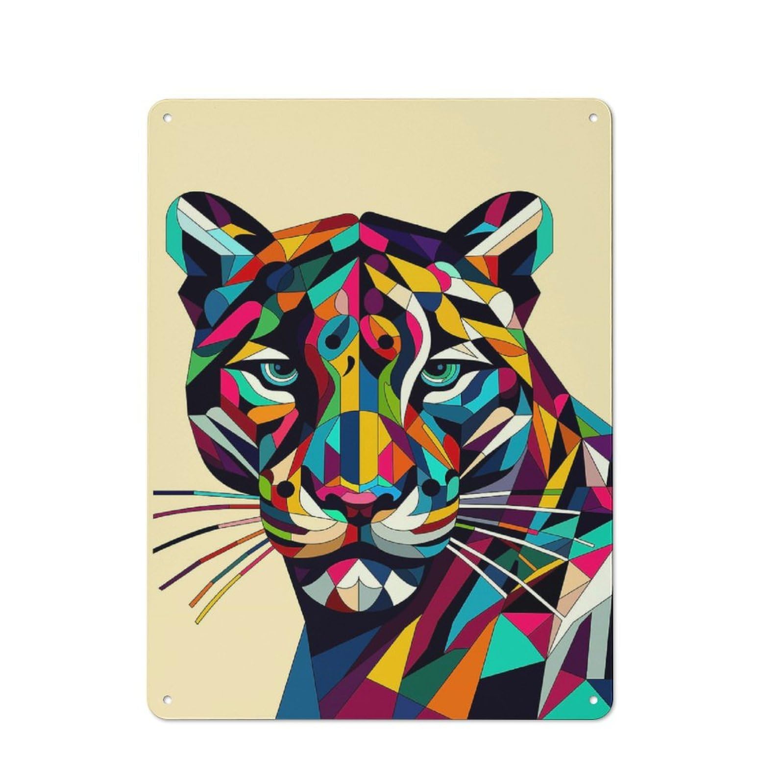 Junmoney Panther Wpap Pop Art Metal Wall Sign 40X30cm Featuring For Café Or Restaurant, For Vintage Wall Decor Fans, For Metal Sign Collectors