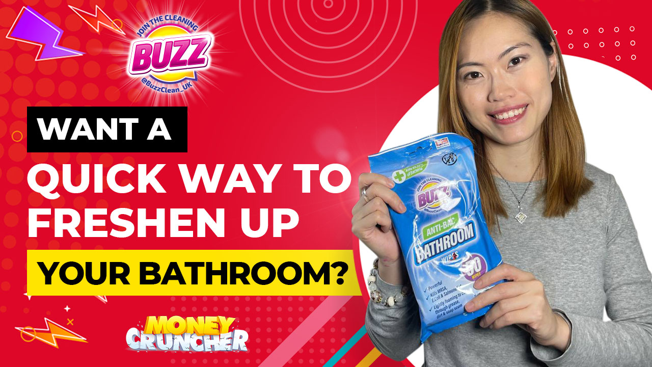 Buzz 12pk Anti-Bac Multi Surface Wipes, 18cm X 19cm Rhubarb Scented Cleaning Wipes, Quick-Drying, Safe For All Surfaces, Ideal For Household, Kitchen & Bathroom Cleaning, Tough On Dirt & Grease - View #9