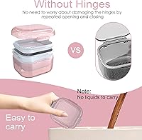 Vista 6 de Caja para prótesis dental ARGOMAX, taza para remojar prótesis dental (no a prueba de fugas), limpieza completa de prótesis dental, retenedores