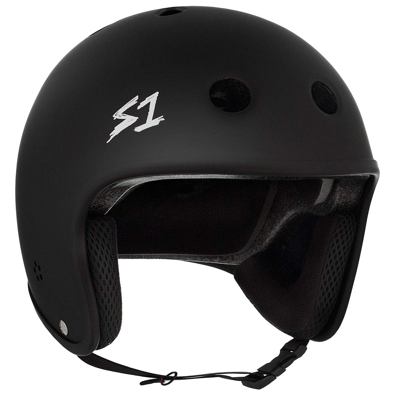 S1 Retro Lifer Full Cut Helmet - Multi-Impact & High-Impact Certified - Multiple Colours & Sizes (Black Matt, X-Large 22.5" (57.2cm))