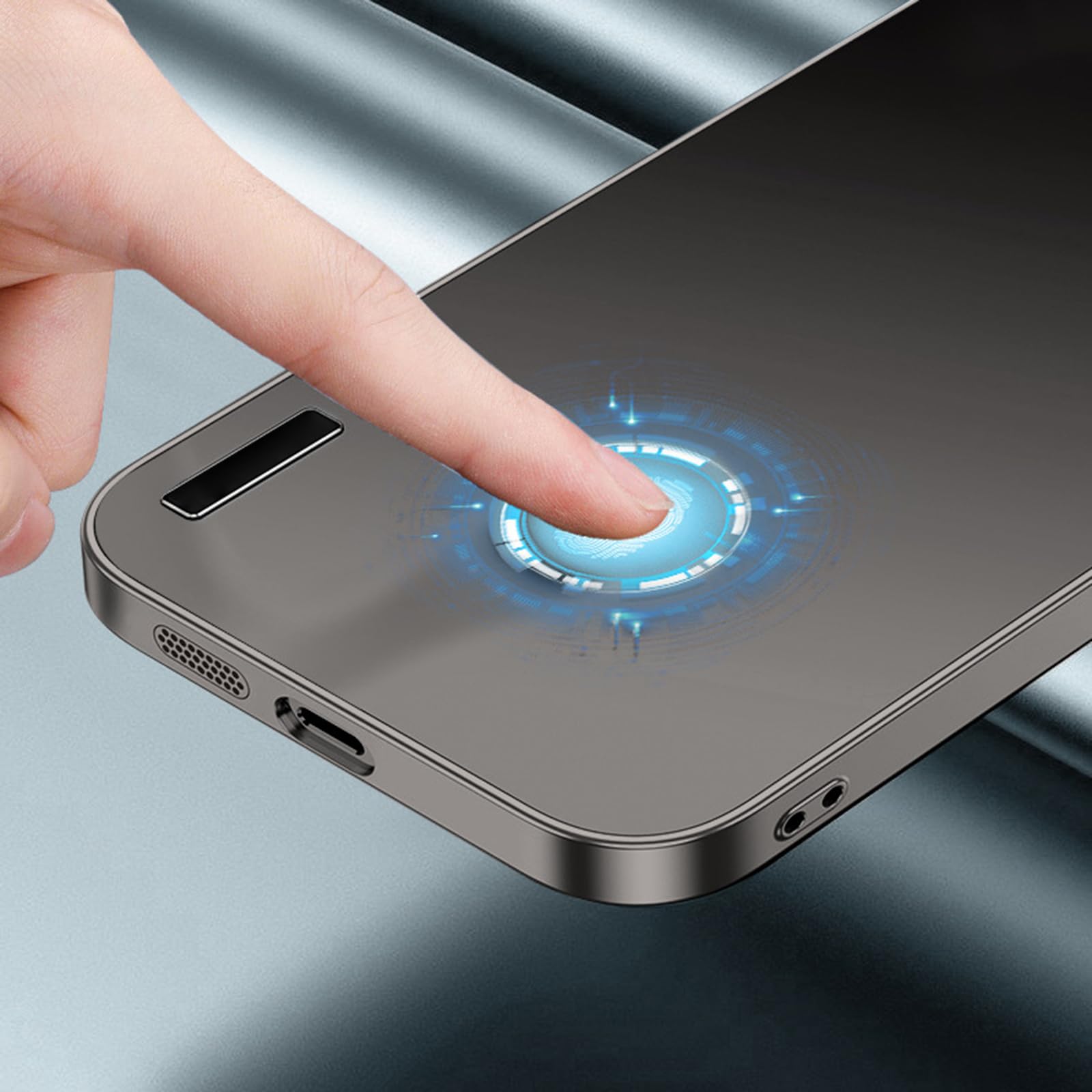 Obudowa do Xiaomi 17Max, metalowa ochrona otworu aparatu wąska obudowa odporna na zarysowania minimalistyczne etui na telefon, niebieska, 17Max