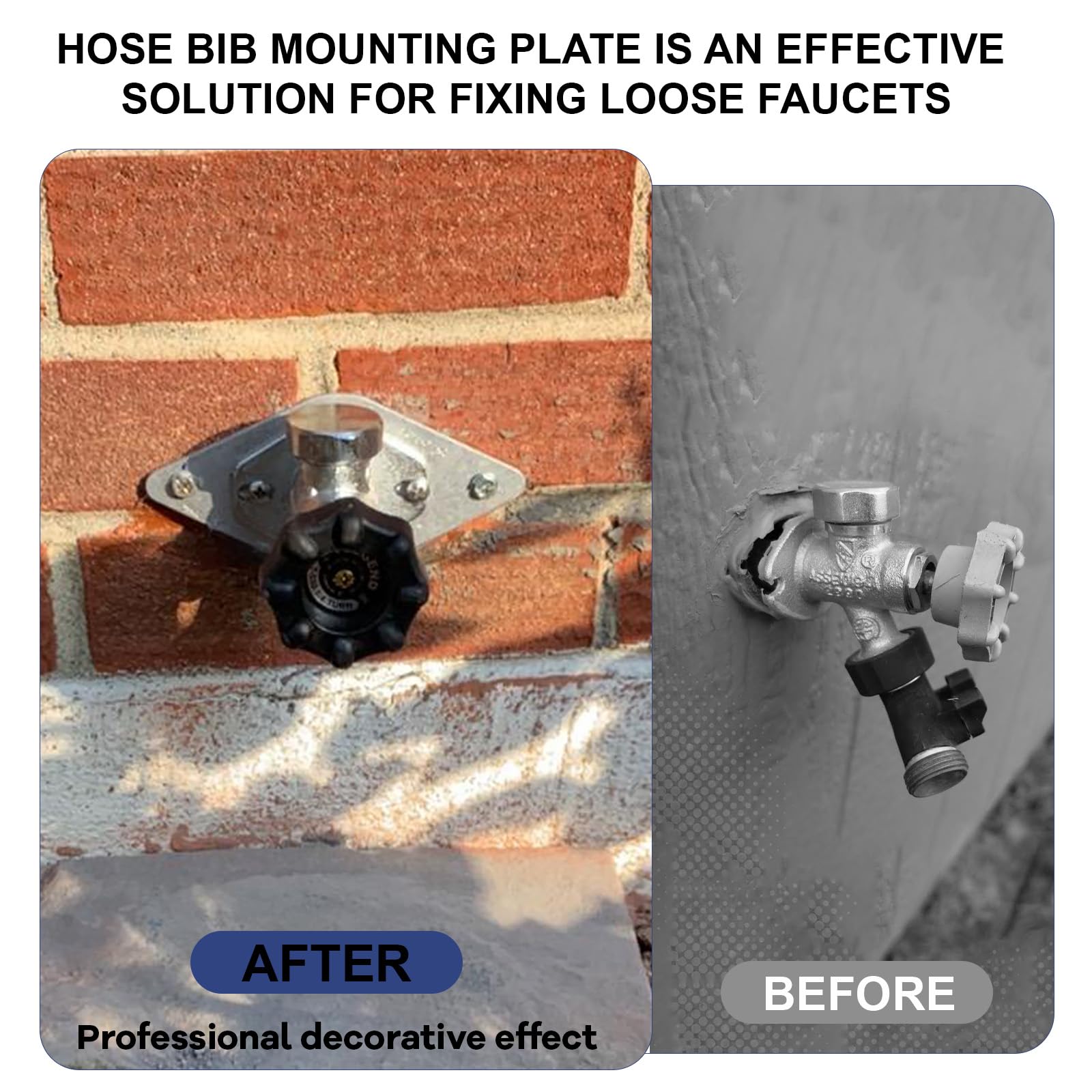 GGTE Montageplatte Für Schlauch-Lätzchen - Aluminium Mit Frostschutz-Clip