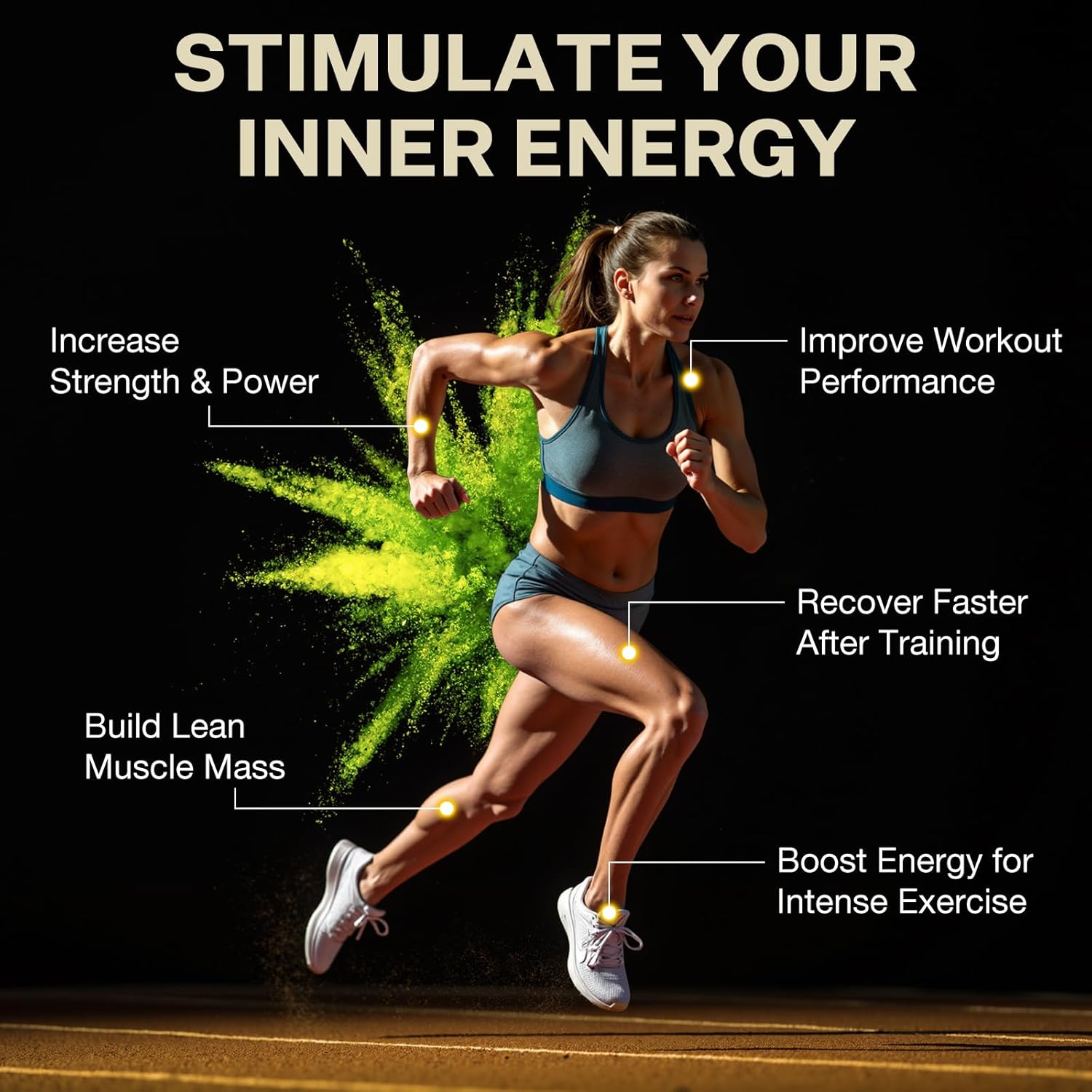 Creatine Monohydrate, 5000mg Per Serving Creatine Capsules (50 Servings), with Hydrolyzed Bovine Collagen, for Muscle Support, Strength, Energy Recovery, Gluten Free for Women and Men - Image 3