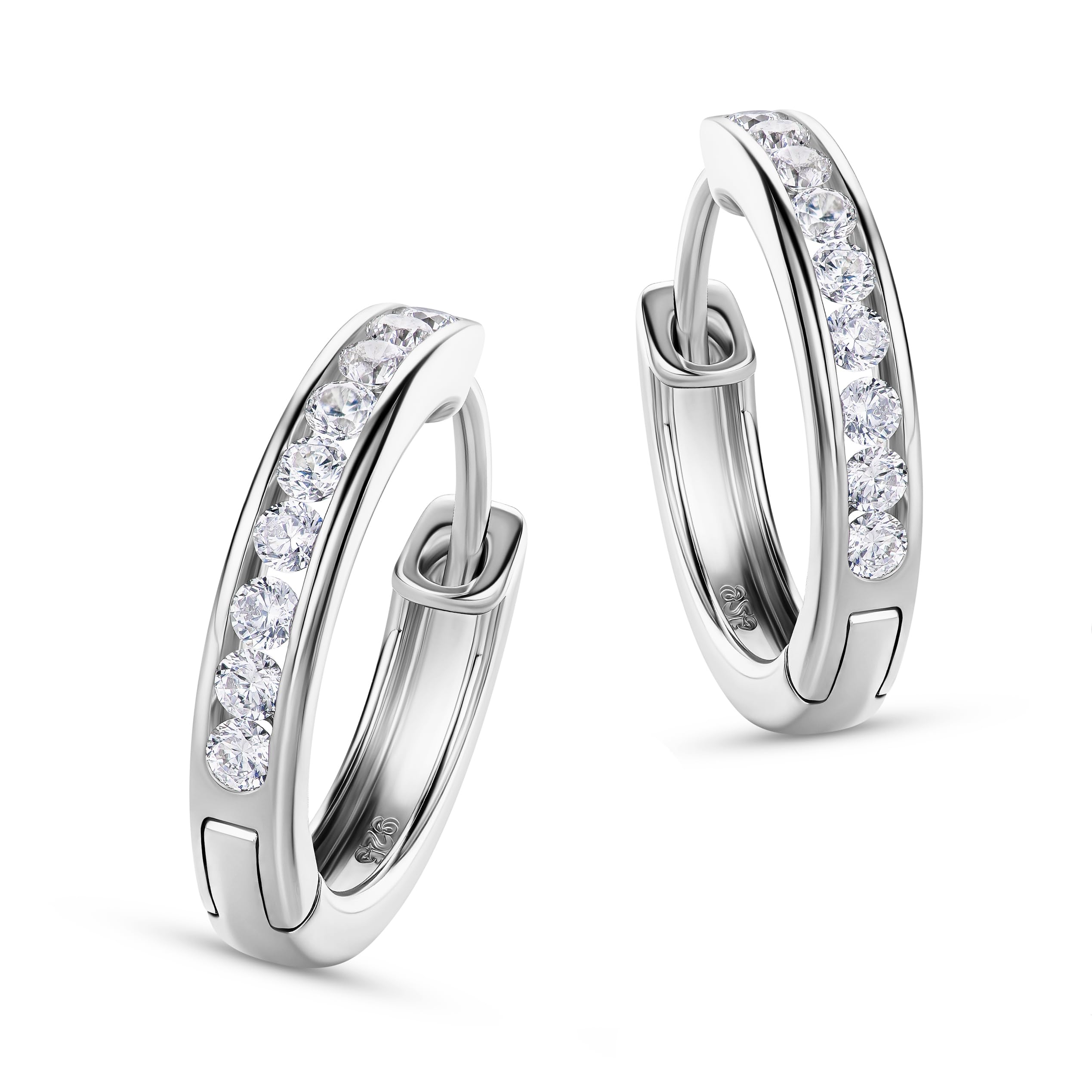 Miore - Pendientes de Aro Mujer con Circonitas Brillantes en Plata de Ley 925 - Plata de Ley 925 Dorados en Oro Amarillo de 18K 750, Pendientes Aro hipoalergénicos.