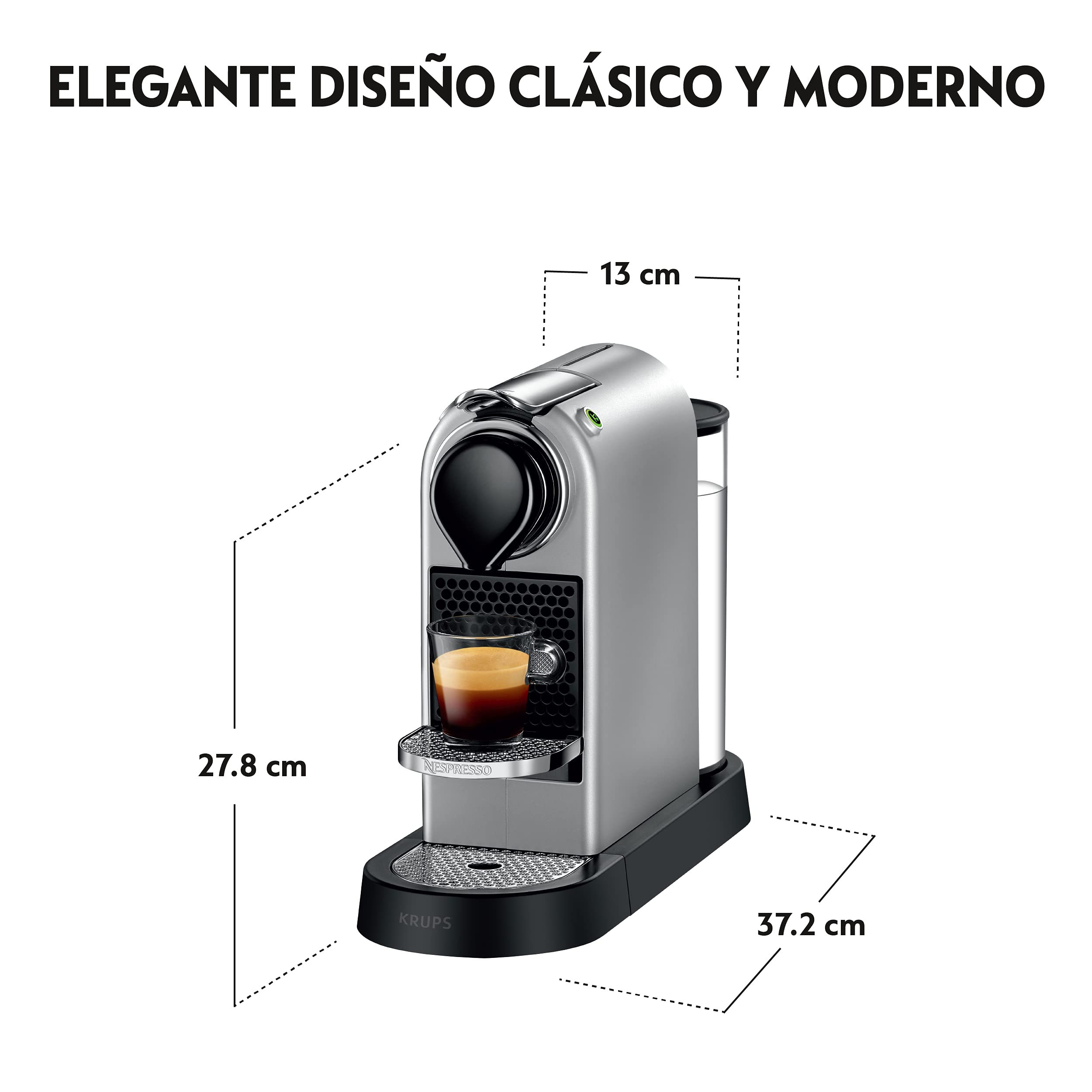 Image secondaire de Machine à Café Nespresso Krups Citiz Argent Cafetière à Capsules XN741B10