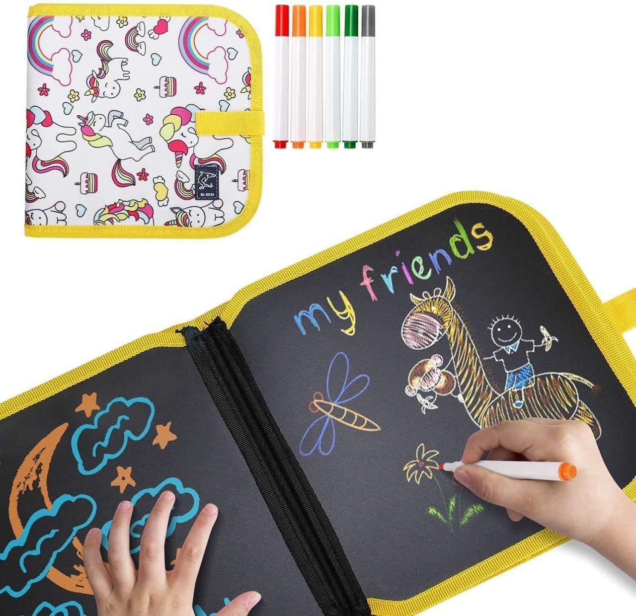 Ovuro Magic Drawing Reusable Erasable Book Doodle Set, Road Trip Car Game Writing Painting Set for Kids (Multicolor, 1 PC) (B0DBD7KDZ4) Amazon Price History, Amazon Price Tracker