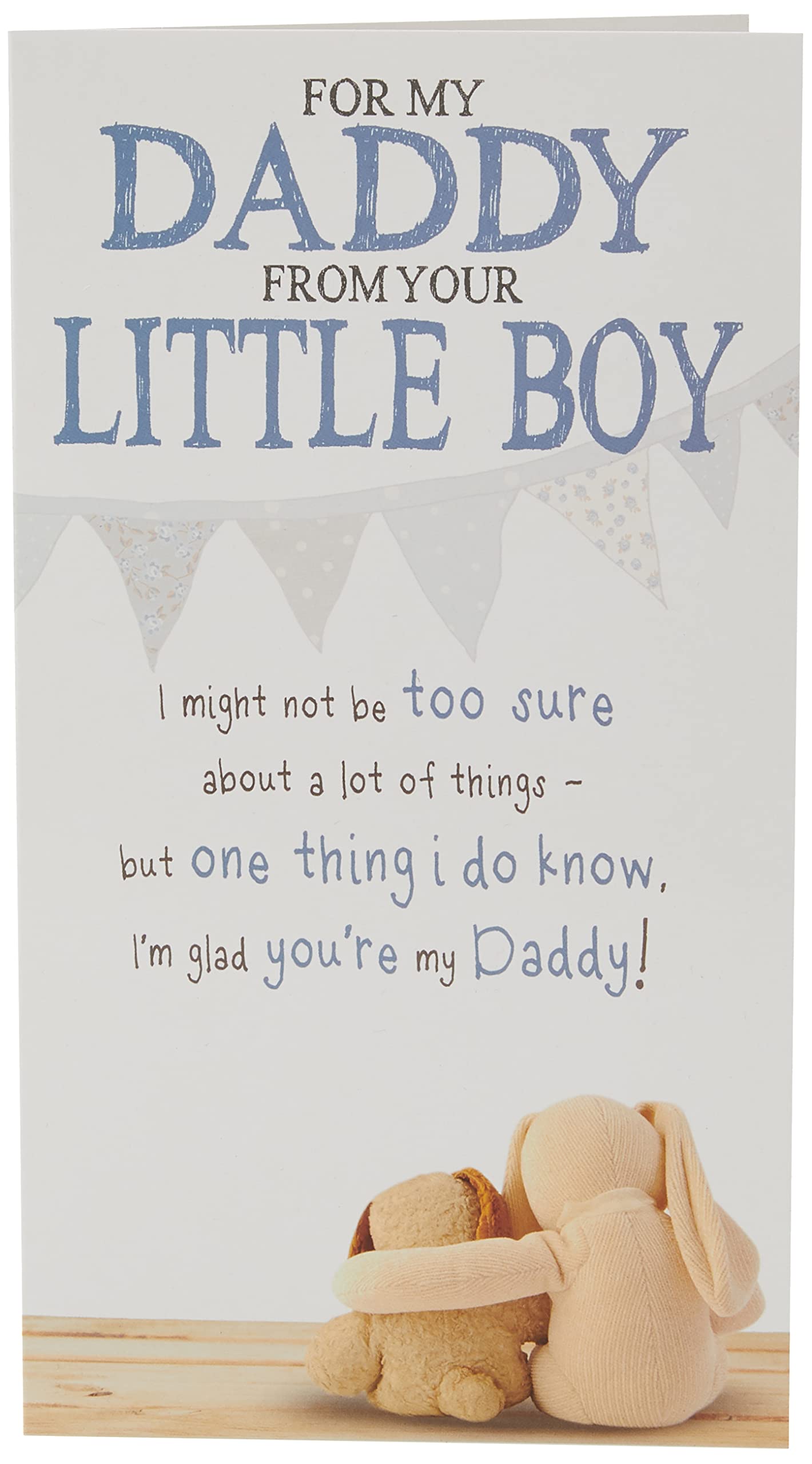 Emotional Rescue Snuggly Bumkins Father's Day Card For Daddy From Your Little Boy, Daddy Father's Day Card From Little Boy, 130x235, Multi, FW750