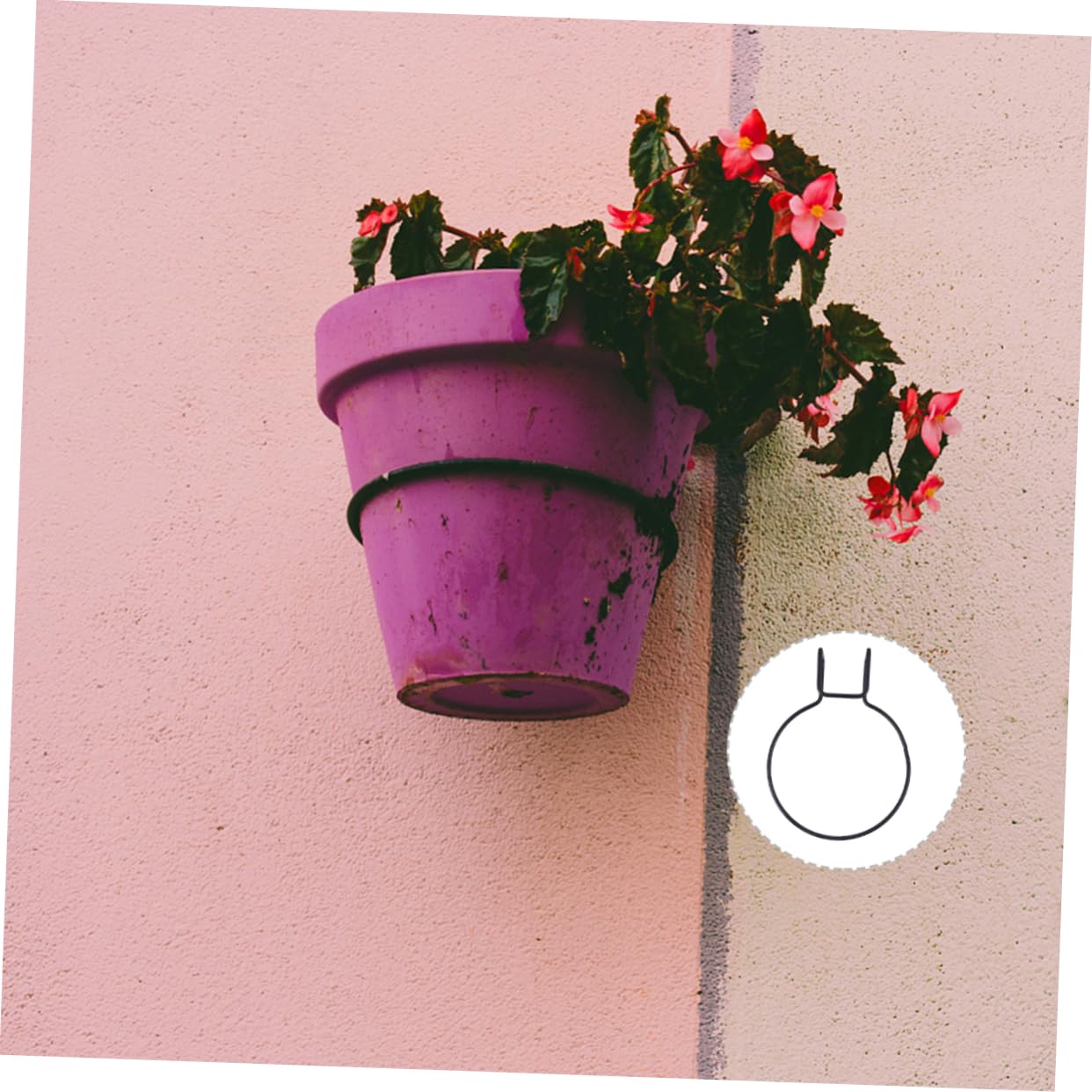 POPETPOP 3 Set Vasi Appendere Supporti Per Balcone Per Piante E Fioriere Da Esterno Facile Da Installare E Decorativo 2 Pezzi * 3