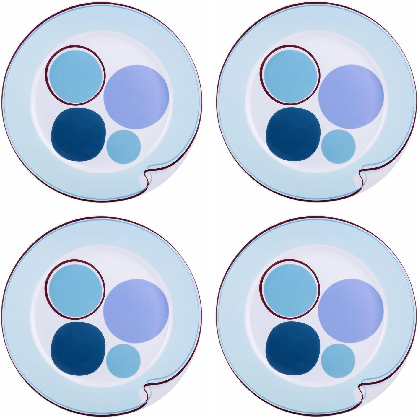 Portion Control Plates, 4 Piece Hälsa Dinner Plate For Weight Loss, Bariatric and Diabetic Healthy Eating By Livliga