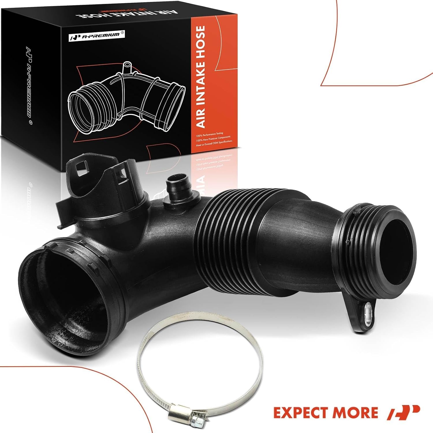 A-Premium Engine Air Cleaner Intake Hose W/Clamps Compatible with BMW 320i, 320i xDrive, 328i, 328i GT xDrive, 328i xDrive, X5, 528i, 528i xDrive, X3, 428i, 428i Gran Coupe, X1, 228i, X4, Z4