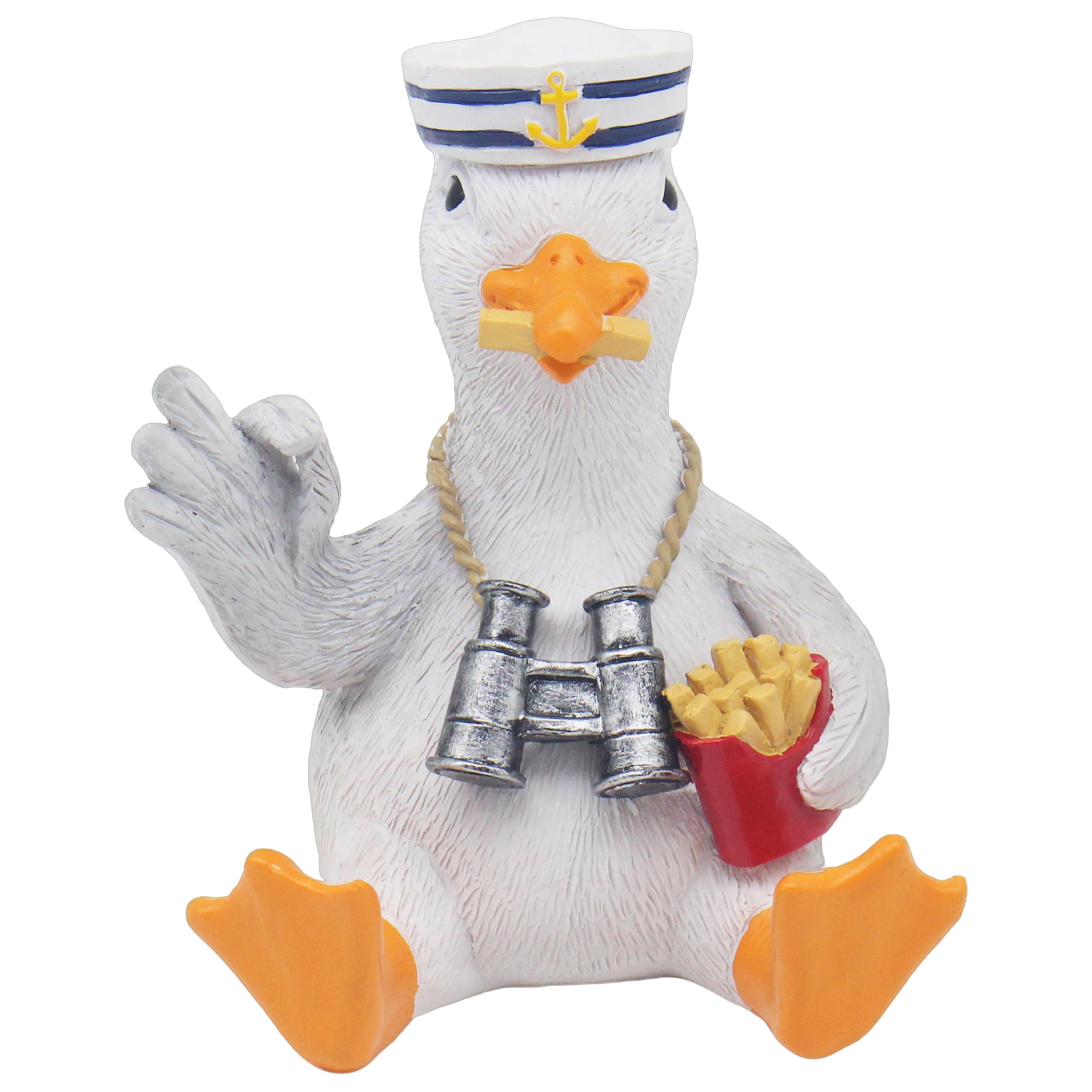 The Leonardo Collection Steven Seagull Chips Polyresin Figurines & Weatherproof Statue For Home & Office | Home Decor Accessories Statues For Indoor & Outdoor | Lovely Gifts For Women & Men