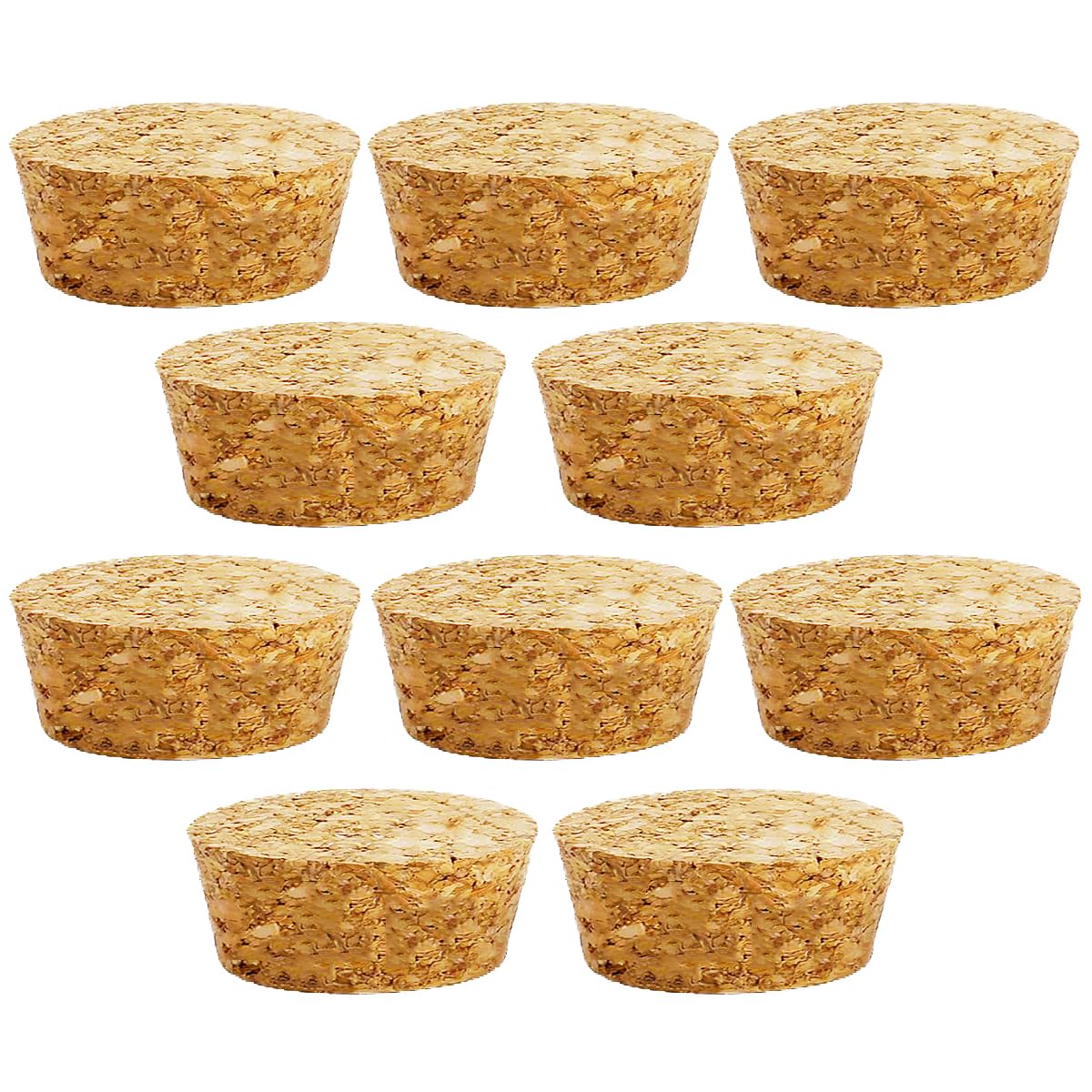 10Pcs Tapered Cork Plugs Wooden Wine Corks Stoppers Reusable Sealing Stopper for Bottle Bar DIY Crafts Kitchen Accessories (42x35x20mm)
