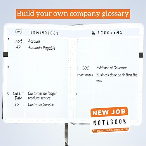 Miniatura 7 de Onboarding & Onwards! - Diario guiado de tapa dura para el trabajo, negocios, profesionales de oficina que comienzan un trabajo, tamaño A5 (5.8 x