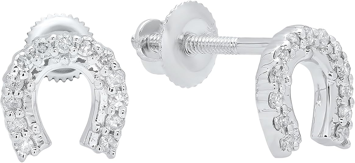 Horseshoe Diamond Studs