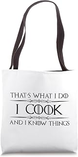 Chef & Cook Gear Chef and Cook Gifts - I Cook and I Know Things Funny Cooking Tote Bag