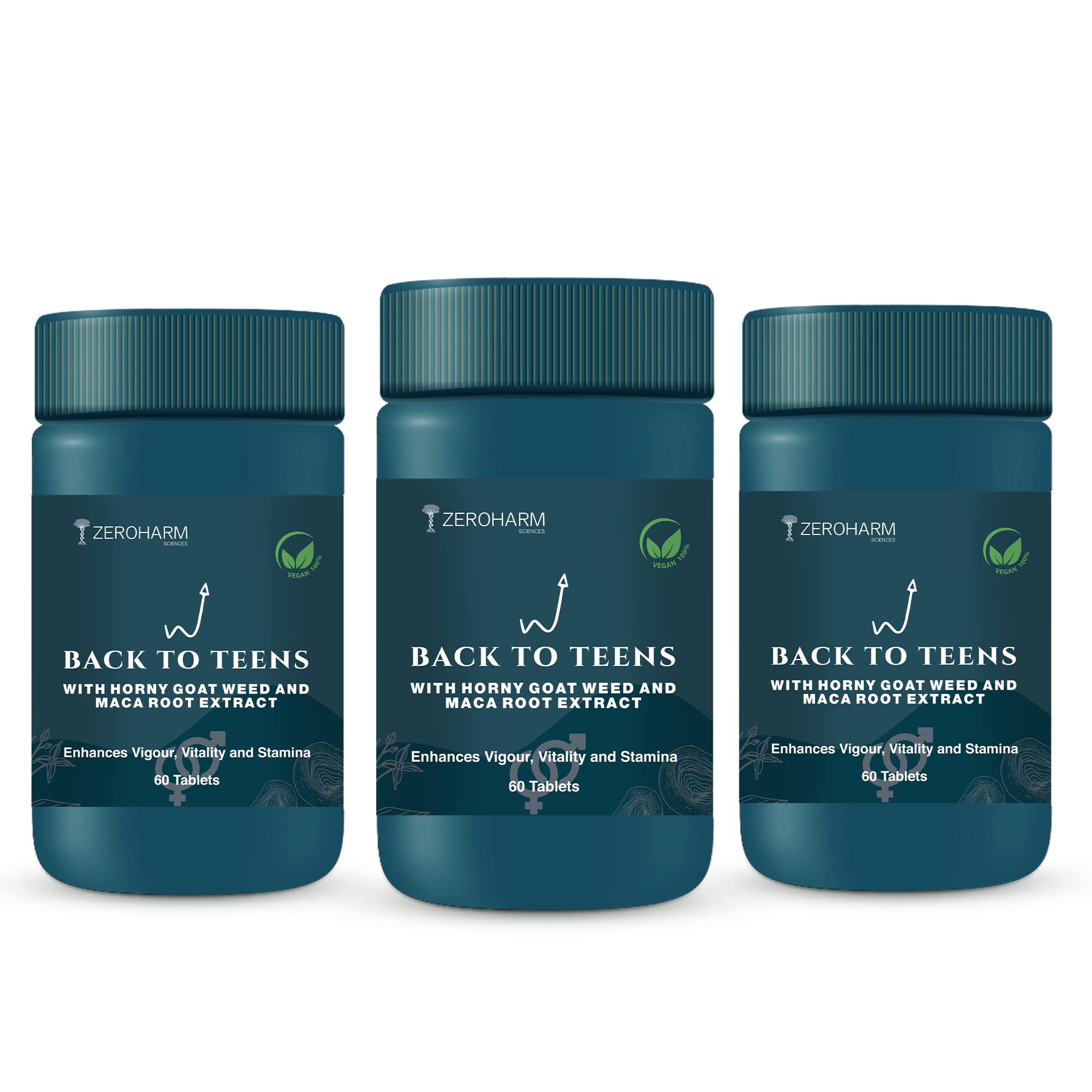 ZEROHARM Back To Teens - Horny Goat Weed Epimedium - Maca Root Extract - Safed Musli - Nano Formulated, 180 Tablets (Pack Of 1) (B0B4K6PDBG) Amazon Price History, Amazon Price Tracker