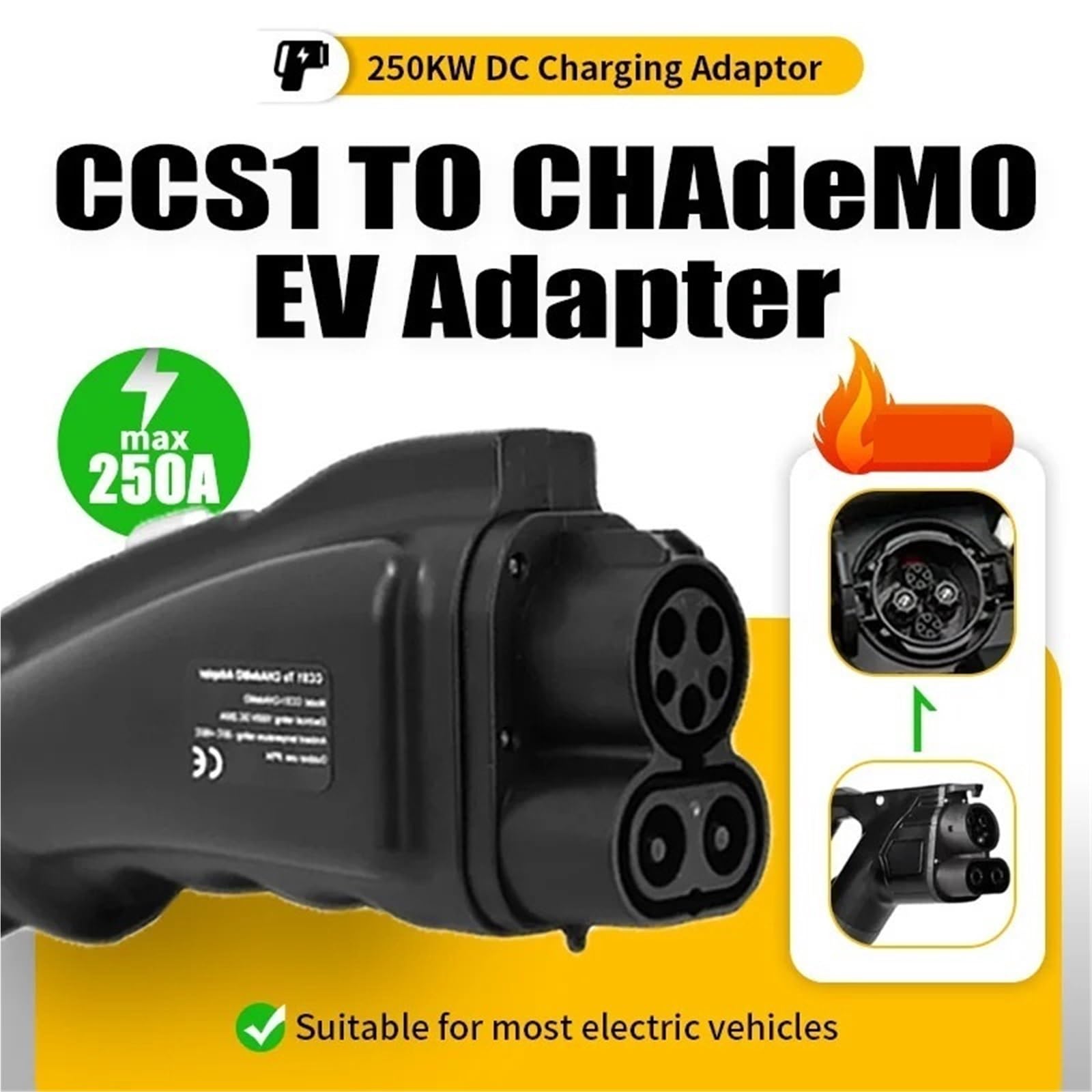 Amazon.co.jp: 250A CCS1からCHAdeMO EVアダプター 250KW 1000V