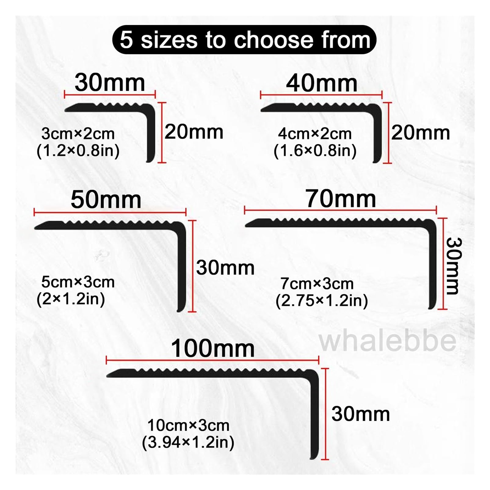 Profilo Per Bordi Scale Paraspigolo Strisce Antiscivolo Per Gradini L 90cm | Spessore 2mm Angolare Alluminio A Forma Di L Profilo Per Scale Antiscivolo E Impermeabile(Gray,W70 x H30mm)