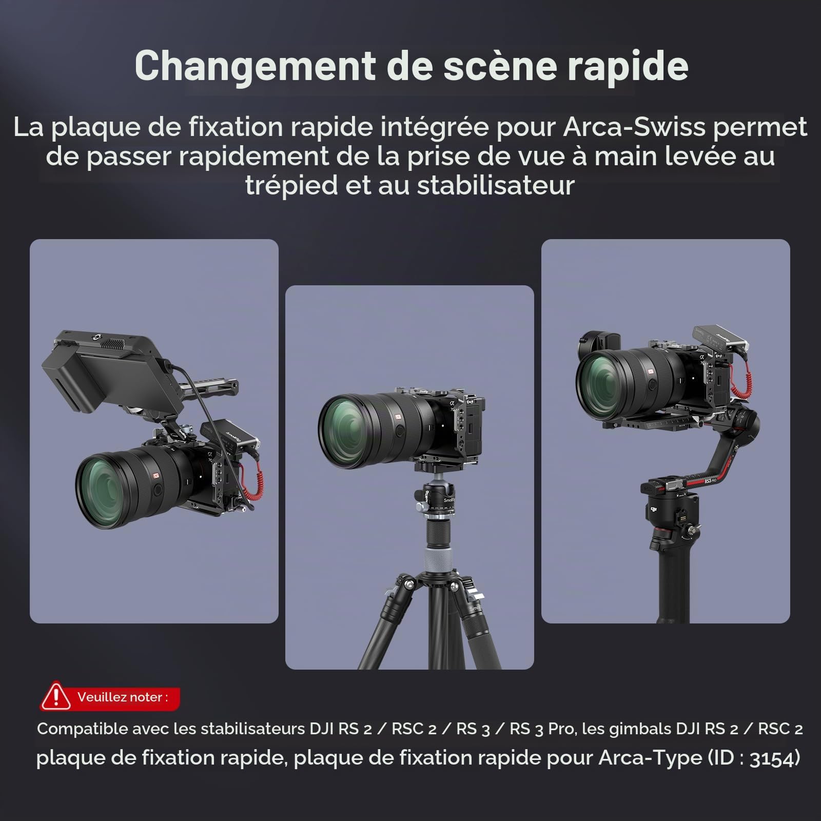 SMALLRIG Kit de Cage pour Sony A7C II/A7CR avec Serre-Câble pour HDMI, Accès Complet à la Création de Vlog, Cage Vidéo pour Sony A7C II/A7CR avec Hinge Arm, Plaque QR Intégrée pour Arca - 4422