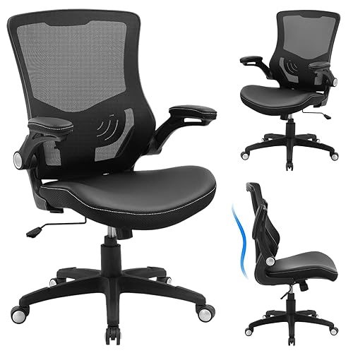 Office Chair Ergonomic Desk Chair, Computer PU Leather Home Office