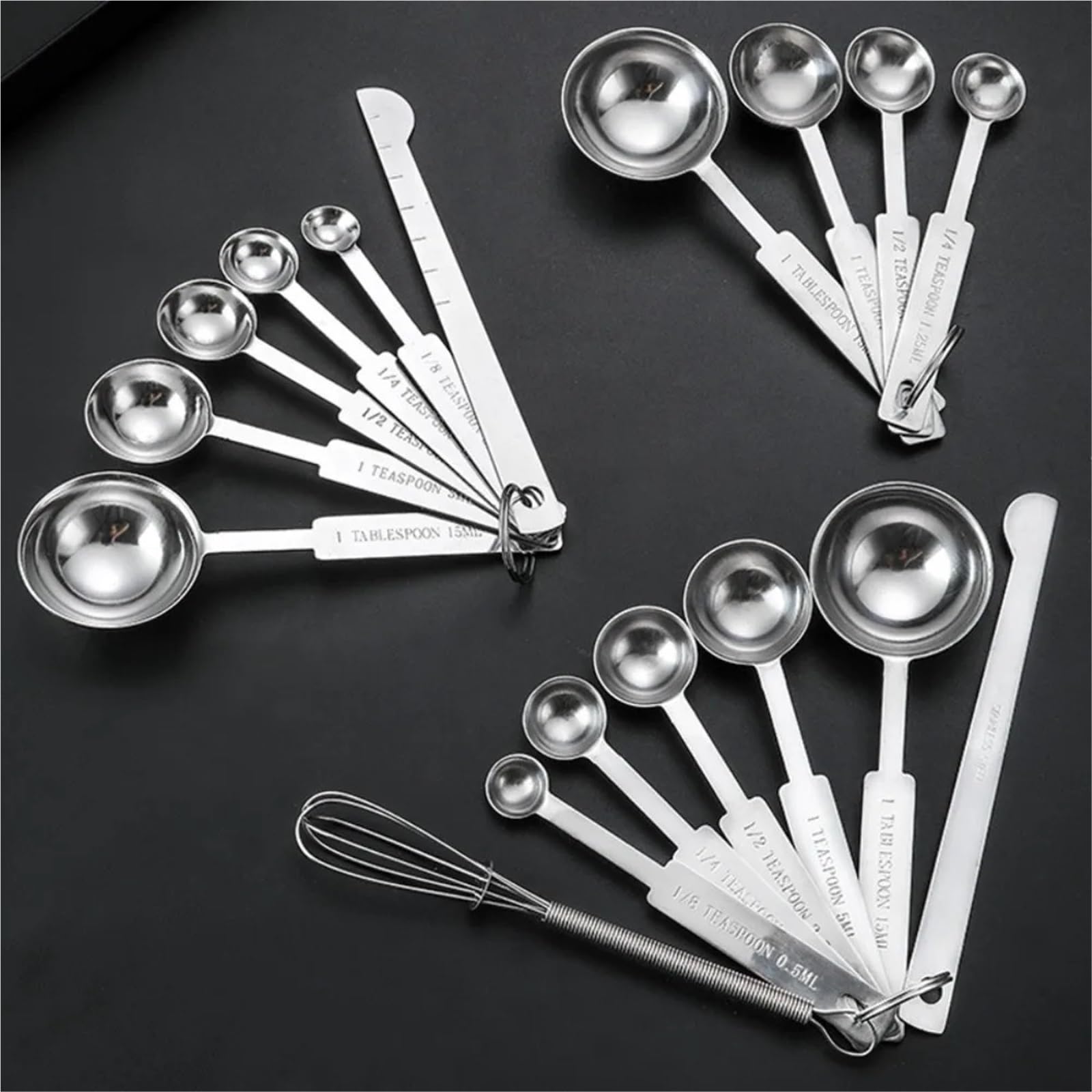 Juego de cucharas medidoras acero inoxidable 8 piezas