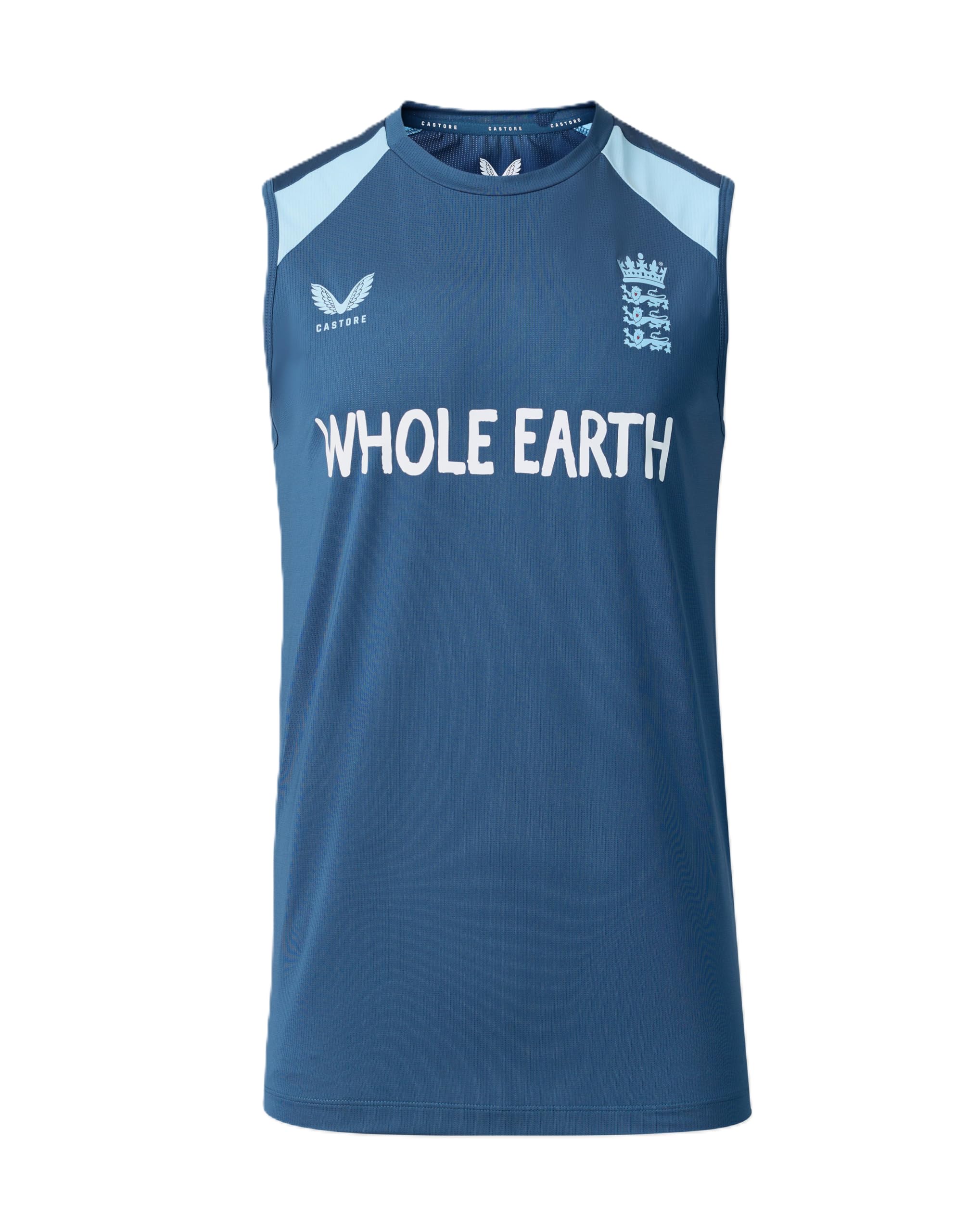 Castore England Cricket Men's Performance Sleeveless Tee, Navy Ensign, XS