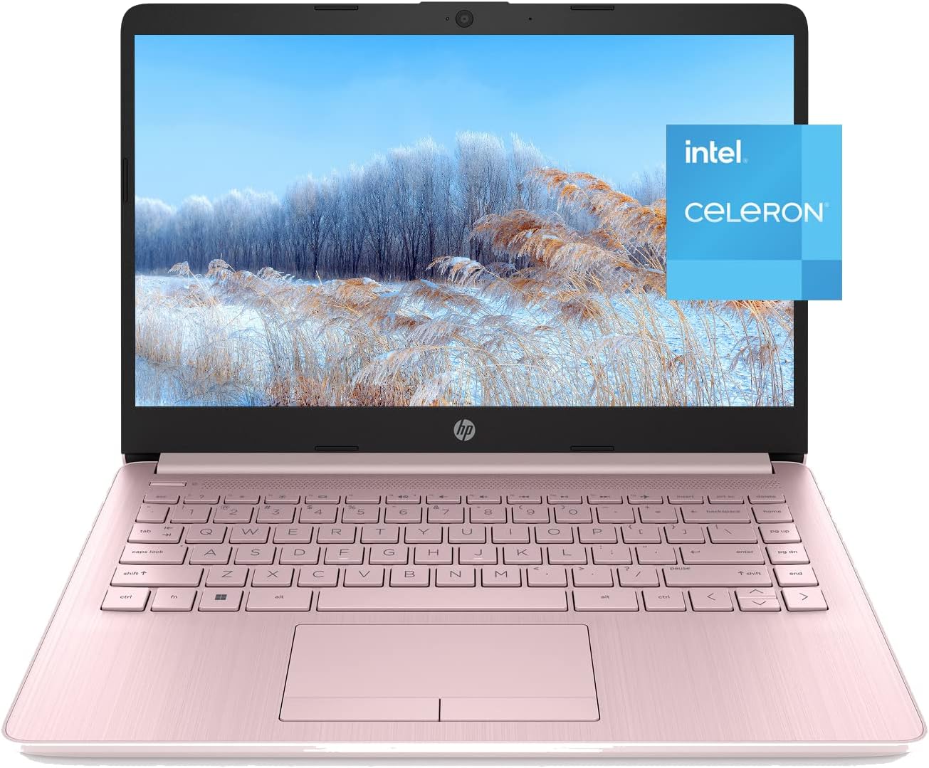 HP Stream 14" HD Laptop, Intel Celeron 2-Core Processor, 8GB DDR4 RAM, 64GB eMMC, 1 Year Office 365, WiFi, Bluetooth, HDMI, RJ-45, Webcam, USB Type-A&C, w/GM Accessoy
