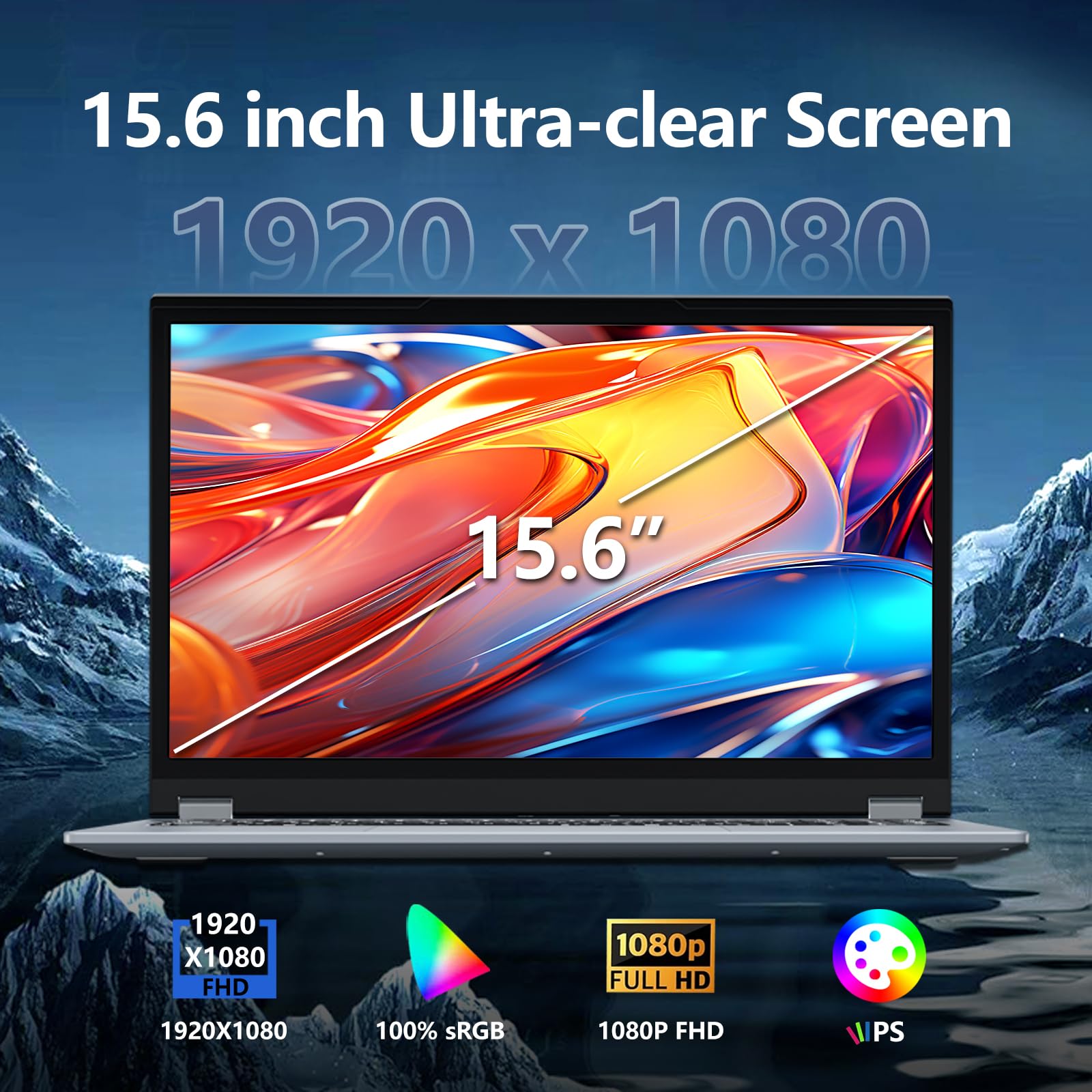 15,6 Pollici Notebook 2 in 1, Win11 PC Portatile 16GB RAM 512GB SSD, Laptop Ryzen 3 3200U CPU, 1080P Touchscreen Rotazione 360°, Notebook con Radeon Graphics GPU, RJ45+Type-C+Mini-HDMI
