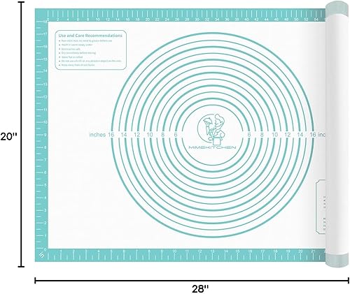 Miniatura 9 de Tapete antiadherente de silicona para hornear, tapete para hornear masa, tapete para pan de galletas, tapete de corteza de tarta, tapete